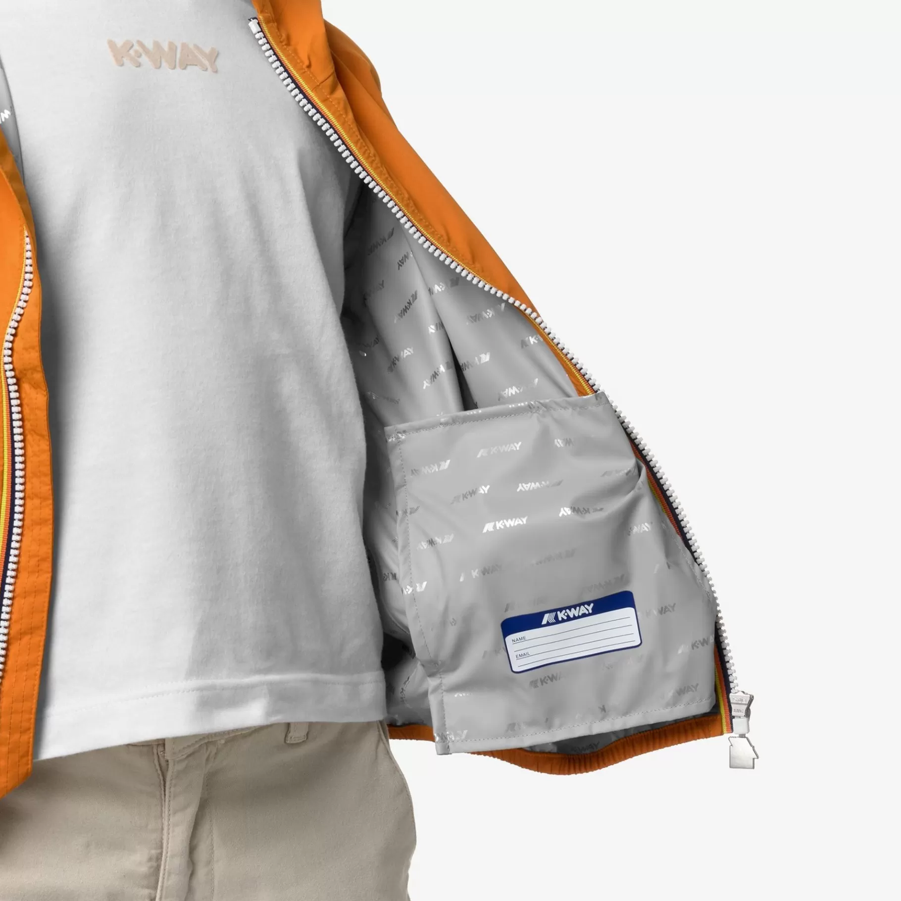 Short Jackets*K-WAY P. Jack Stretch Dot - Jackets - Short - Boy - Orange Md