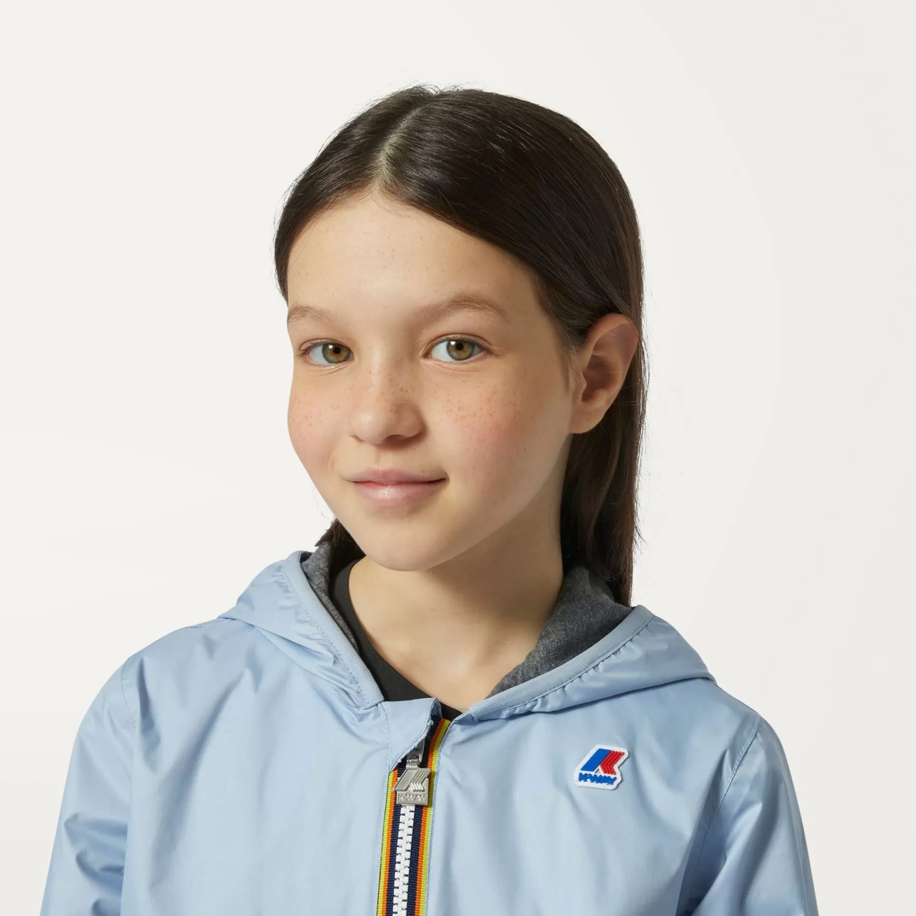 Short Jackets*K-WAY P. Jack Stretch Nylon Jersey - Jackets - Short - Boy - Azure Blizzard