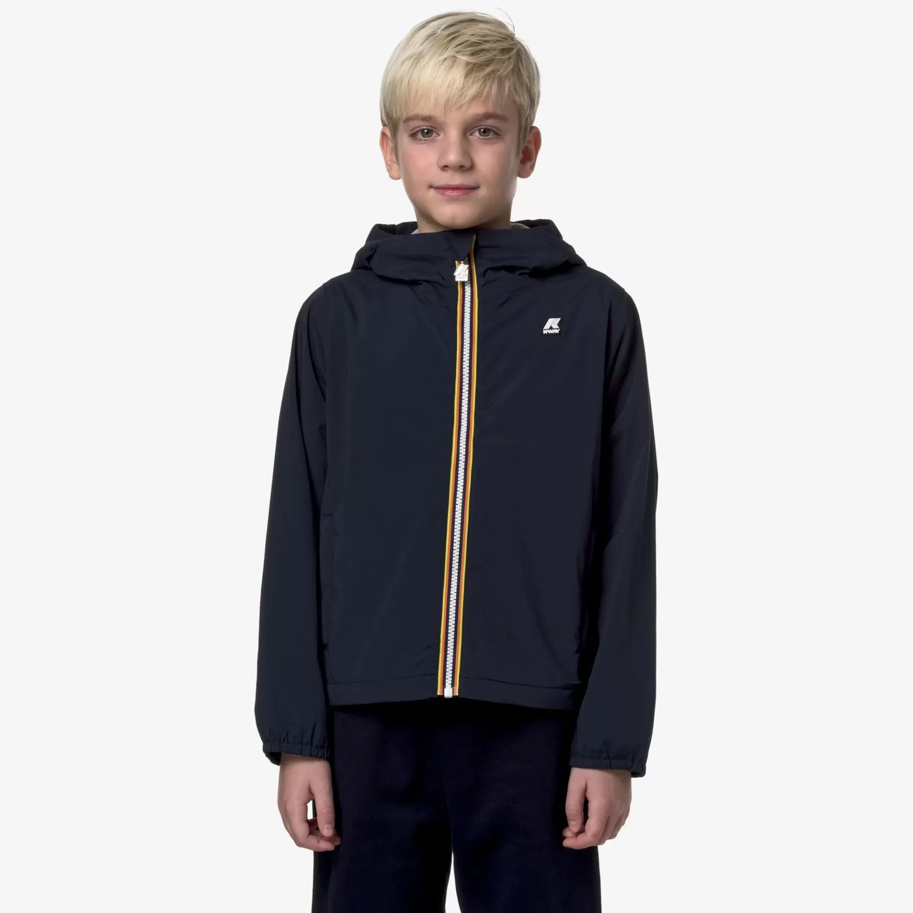 Short Jackets*K-WAY P. Jack Stretch Nylon Jersey - Jackets - Short - Boy - Blue Depth