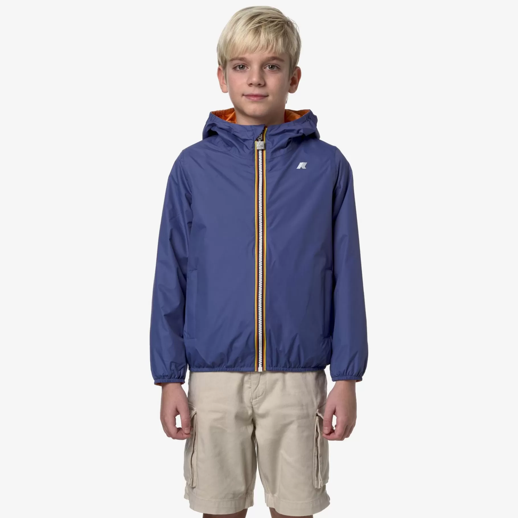 Short Jackets*K-WAY P. Jake Plus.2 Reversible - Jackets - Short - Boy - Blue Fiord-Orange Md