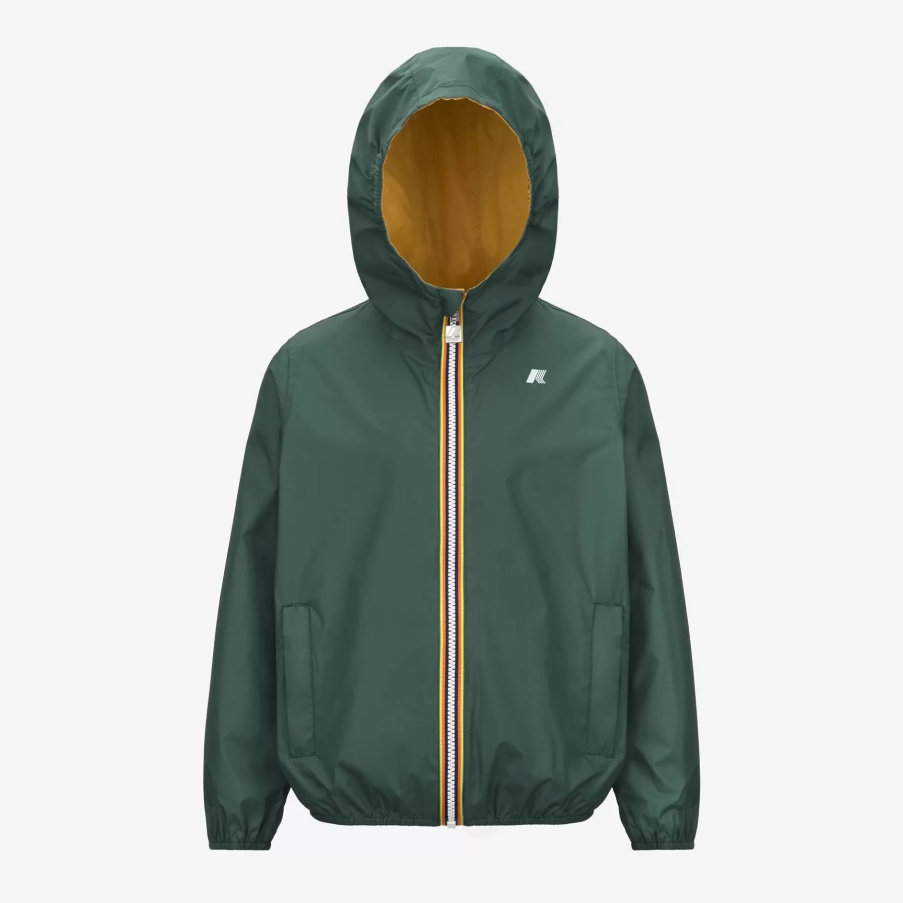 Short Jackets*K-WAY P. Jake Plus.2 Reversible - Jackets - Short - Boy - Green Palm-Yellow Mimosa