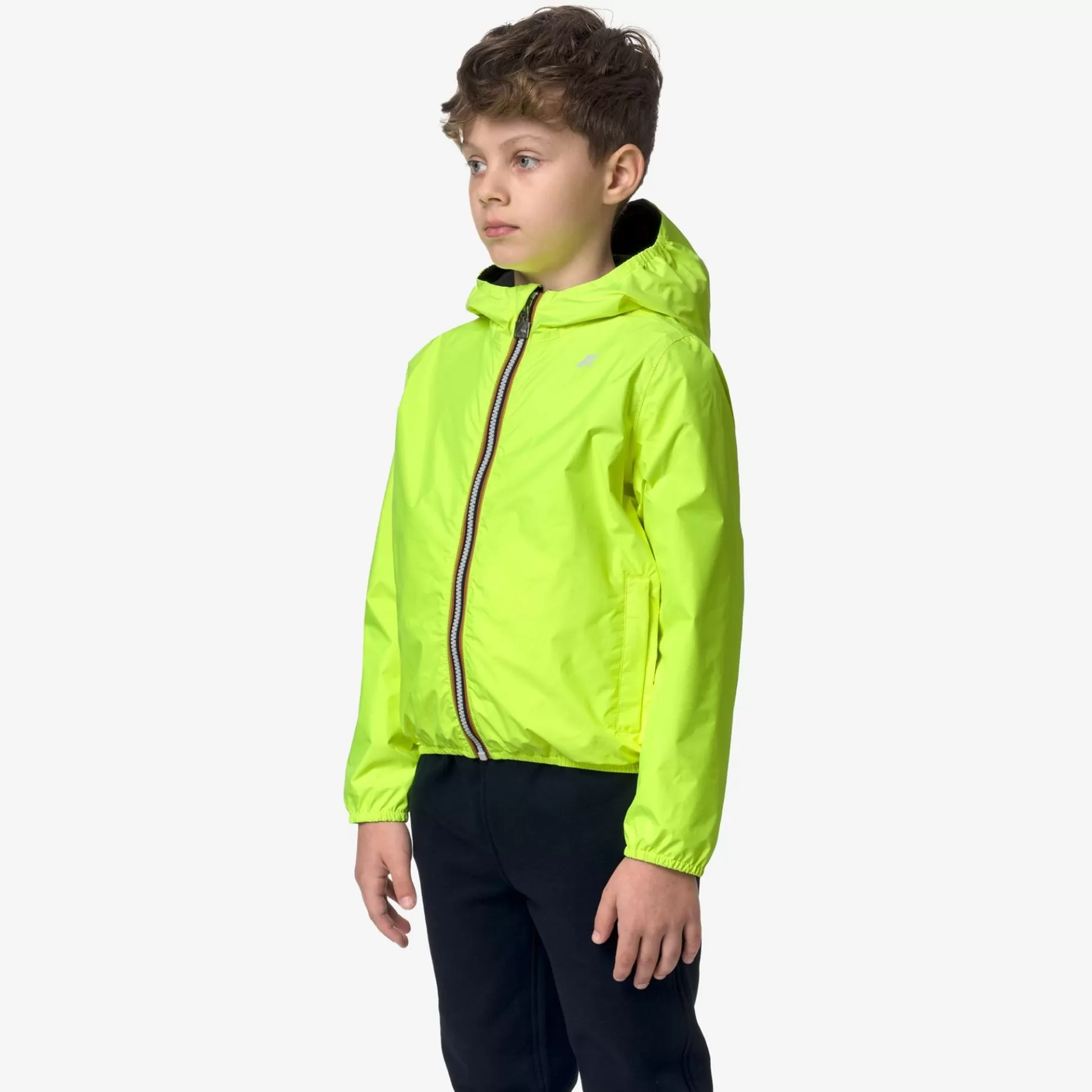 Short Jackets*K-WAY P. Jakeeco Plus Reversible Fluo - Jackets - Short - Boy - Yellow Fluo