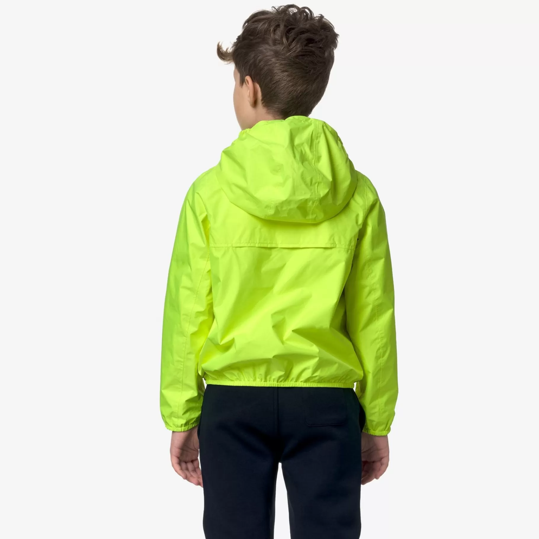 Short Jackets*K-WAY P. Jakeeco Plus Reversible Fluo - Jackets - Short - Boy - Yellow Fluo
