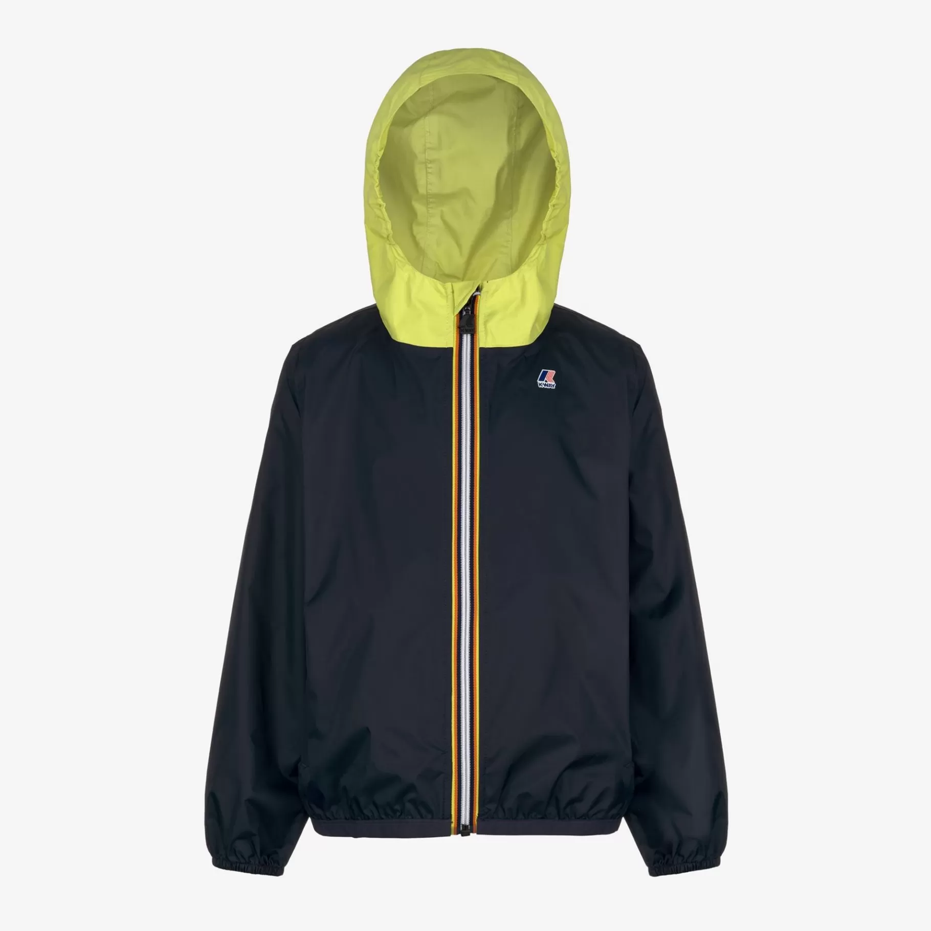 Coats And Long Jackets*K-WAY P. Le Vrai 3.0 Claude - Jackets - Mid - Kid Unisex - Blue Depth-Green Celery