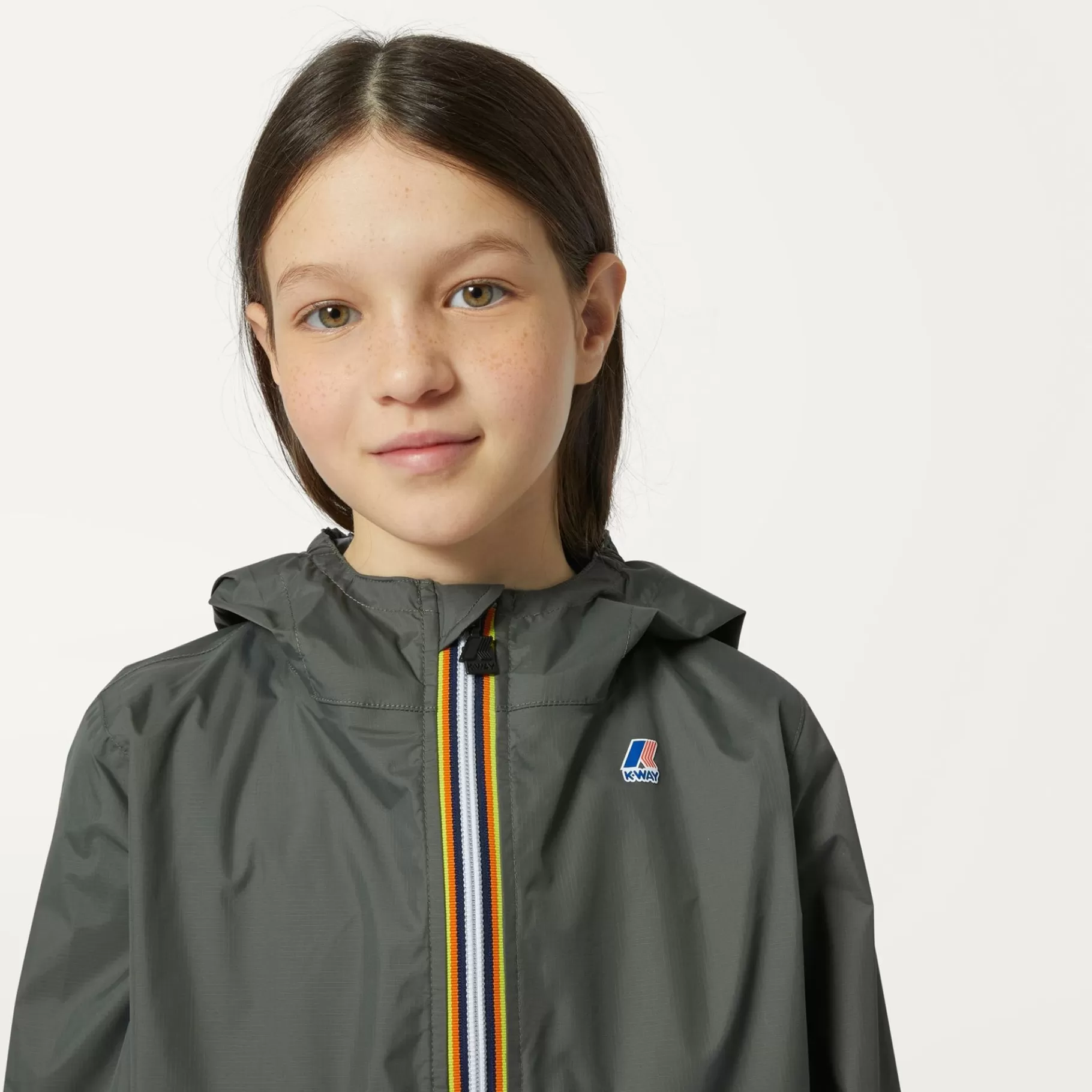 Coats And Long Jackets*K-WAY P. Le Vrai 3.0 Claude - Jackets - Mid - Kid Unisex - Green Blackish