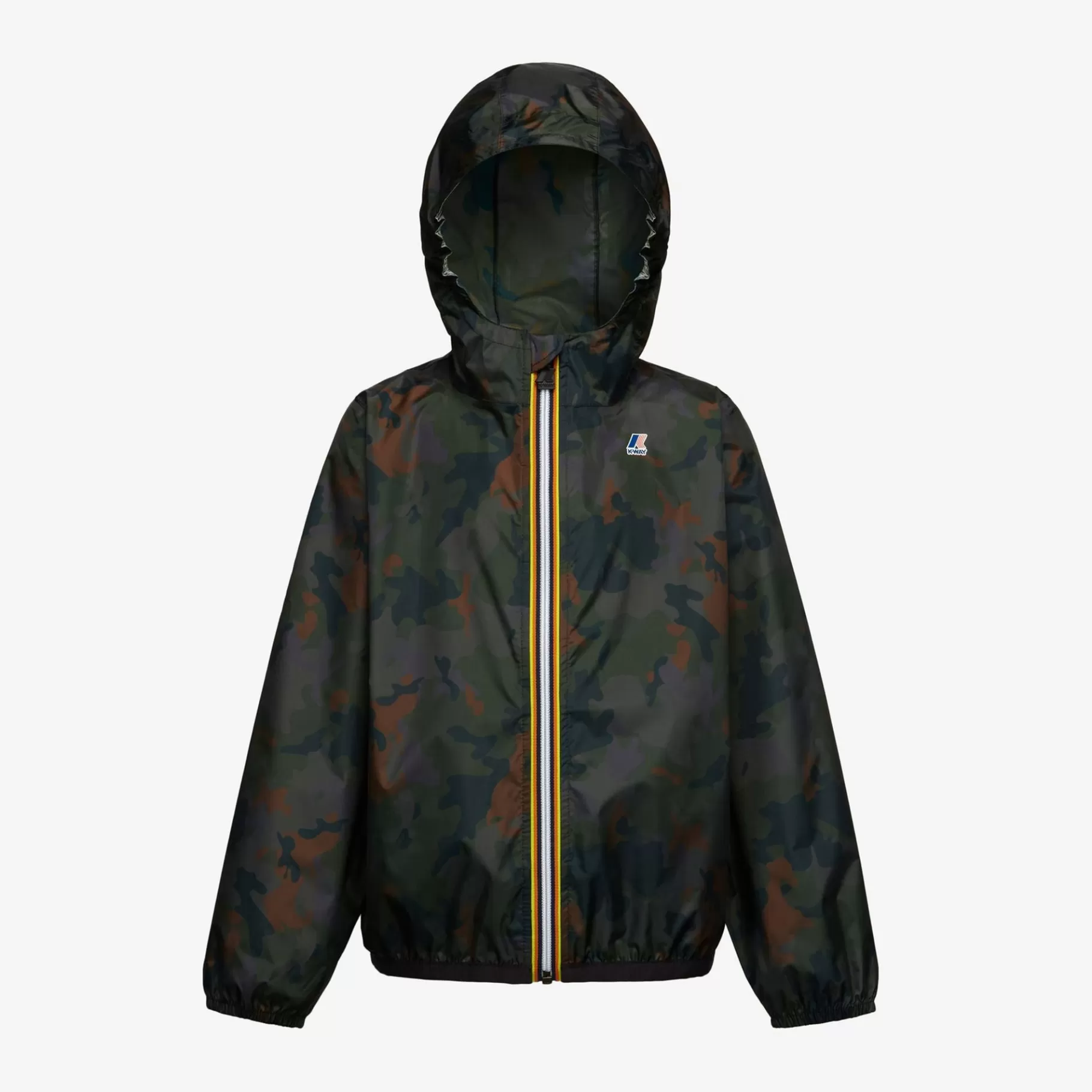 Coats And Long Jackets*K-WAY P. Le Vrai 3.0 Claude Graphic - Jackets - Mid - Kid Unisex - Camo Green Blk