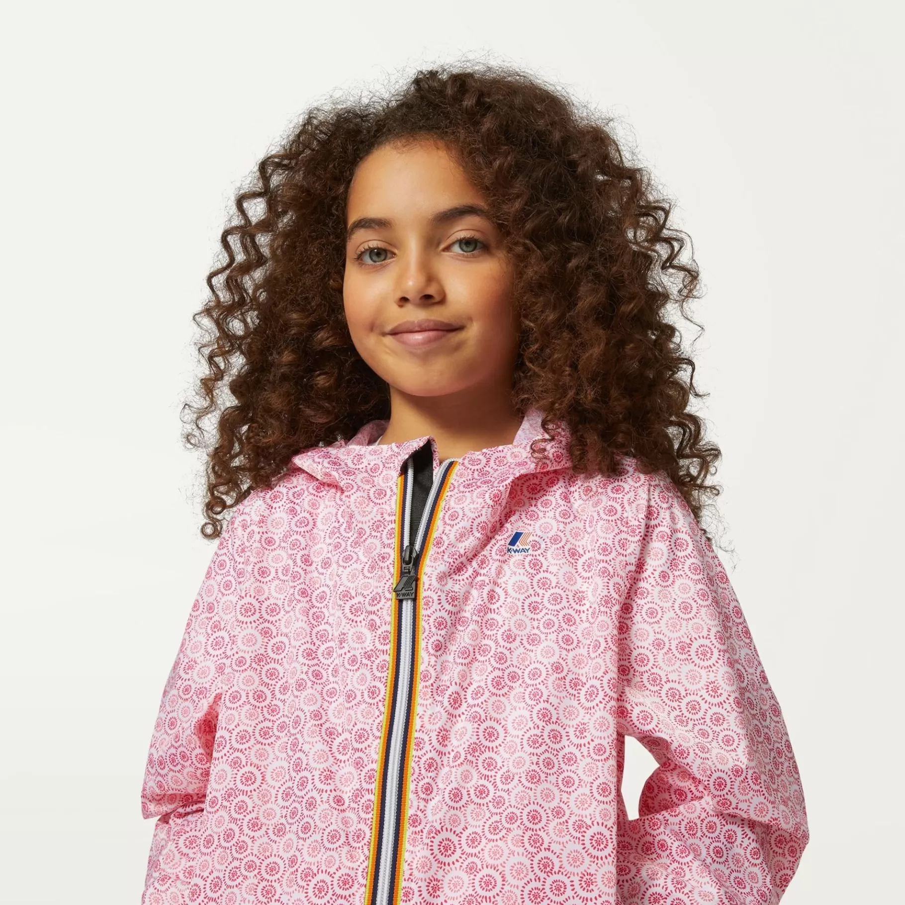 Le Vrai Classic*K-WAY P. Le Vrai 3.0 Claude Graphic - Jackets - Mid - Kid Unisex - Circles Wh-Pnk