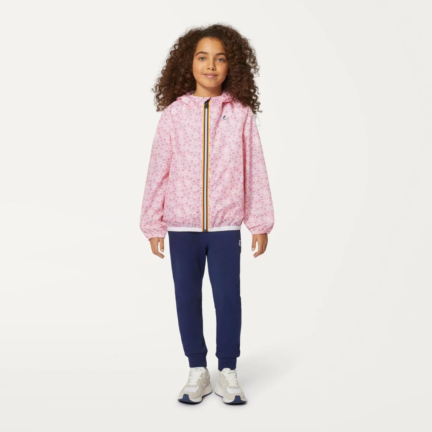 Coats And Long Jackets*K-WAY P. Le Vrai 3.0 Claude Graphic - Jackets - Mid - Kid Unisex - Circles Wh-Pnk