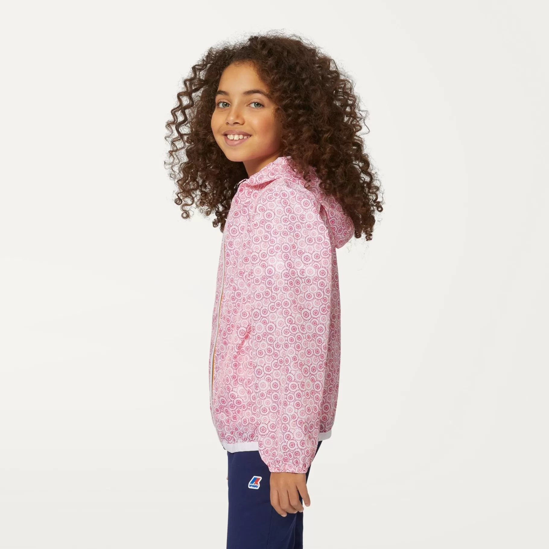 Coats And Long Jackets*K-WAY P. Le Vrai 3.0 Claude Graphic - Jackets - Mid - Kid Unisex - Circles Wh-Pnk
