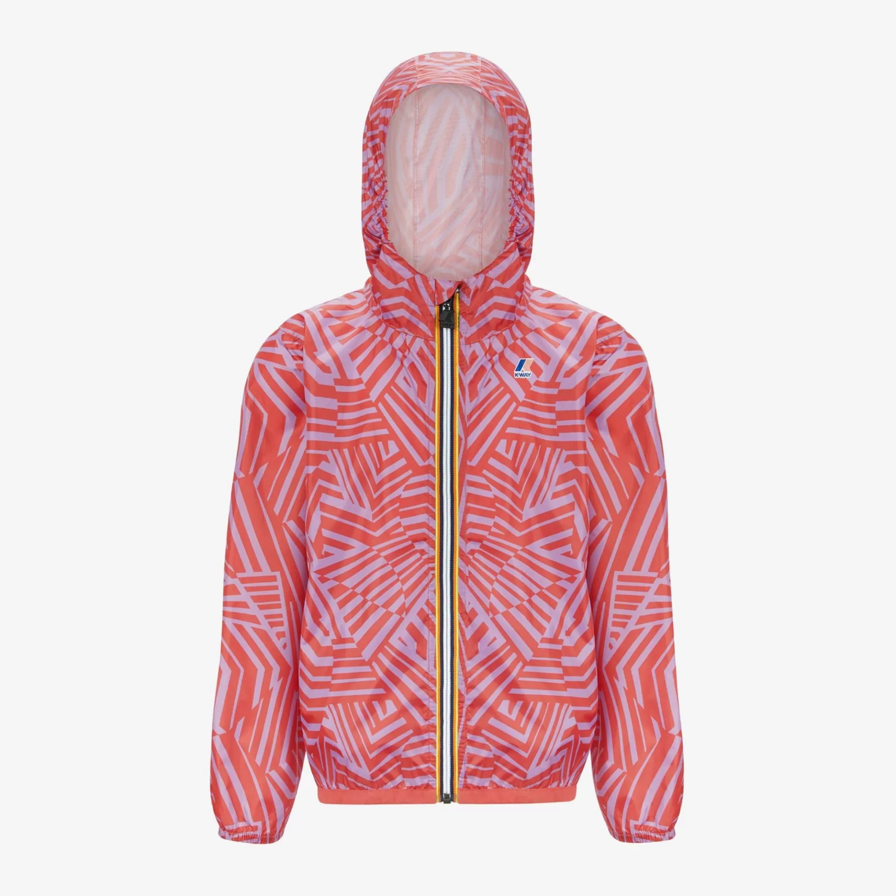 Coats And Long Jackets*K-WAY P. Le Vrai 3.0 Claude Graphic - Jackets - Mid - Kid Unisex - Optical Violet Red