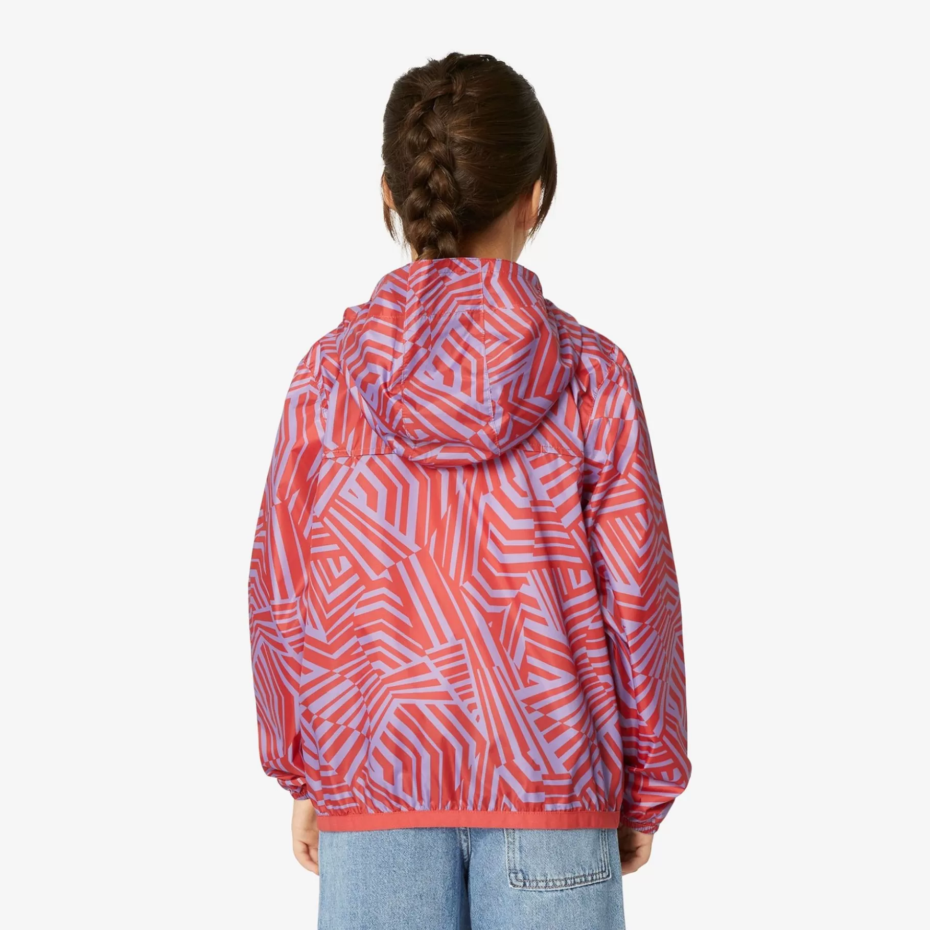 Coats And Long Jackets*K-WAY P. Le Vrai 3.0 Claude Graphic - Jackets - Mid - Kid Unisex - Optical Violet Red