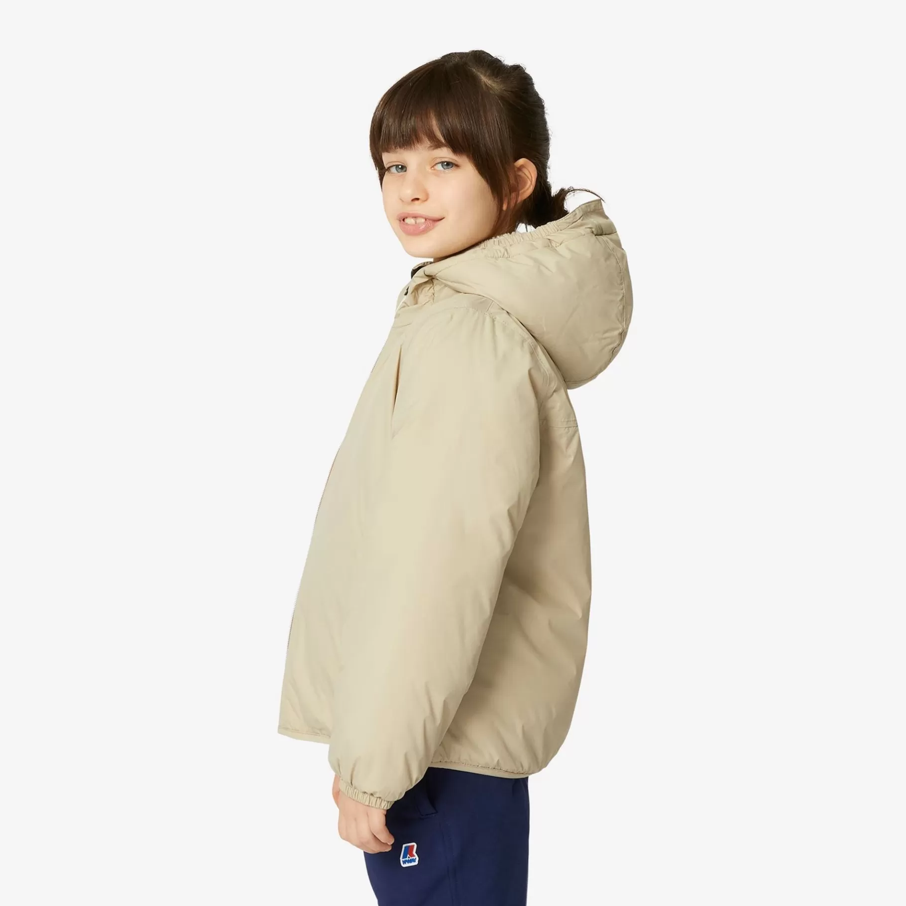 Coats And Long Jackets*K-WAY P. Le Vrai 3.0 Claude Orsetto - Jackets - Mid - Kid Unisex - Ecru-Beige Grey