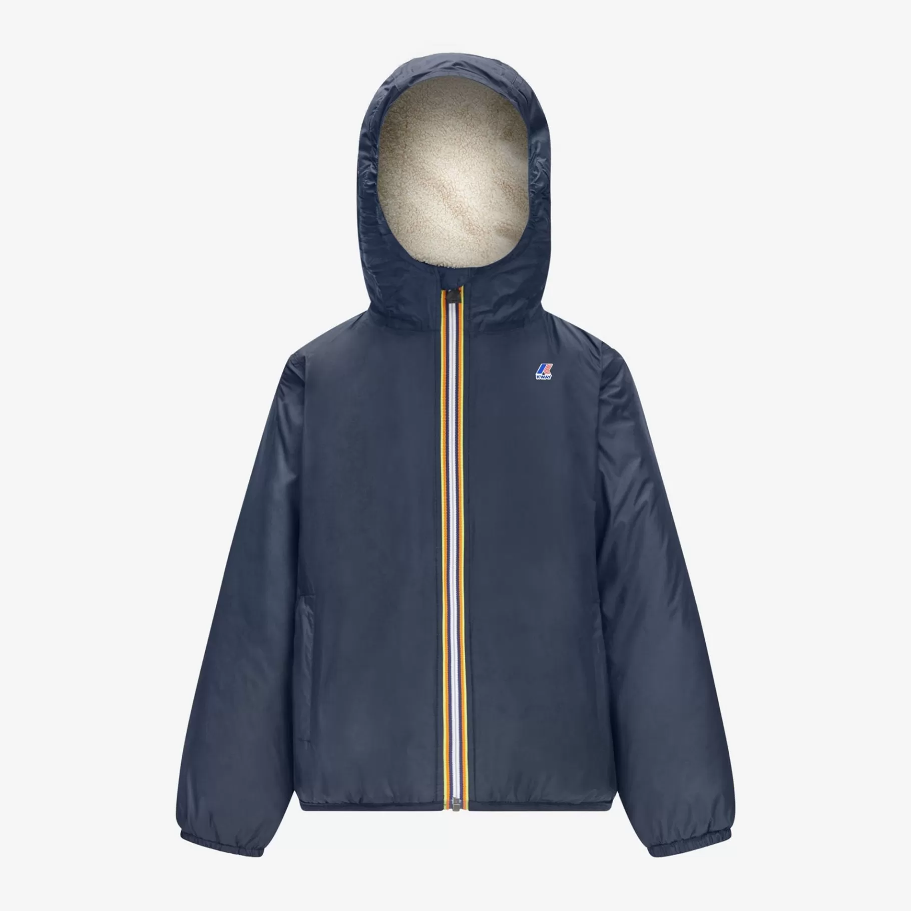 Coats And Long Jackets*K-WAY P. Le Vrai 3.0 Claude Orsetto - Jackets - Mid - Kid Unisex - Ecru-Blue Depht