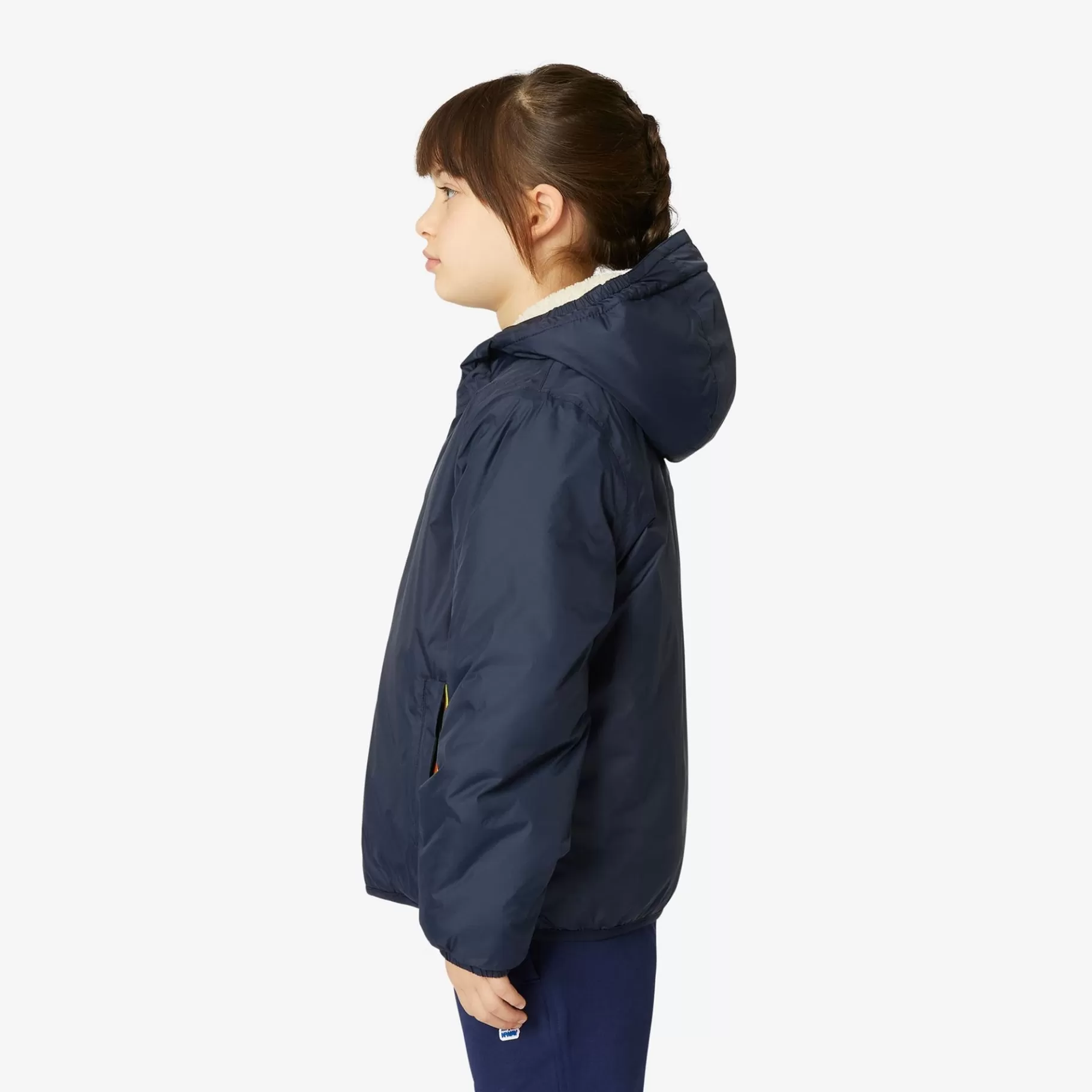 Le Vrai Classic*K-WAY P. Le Vrai 3.0 Claude Orsetto - Jackets - Mid - Kid Unisex - Ecru-Blue Depht