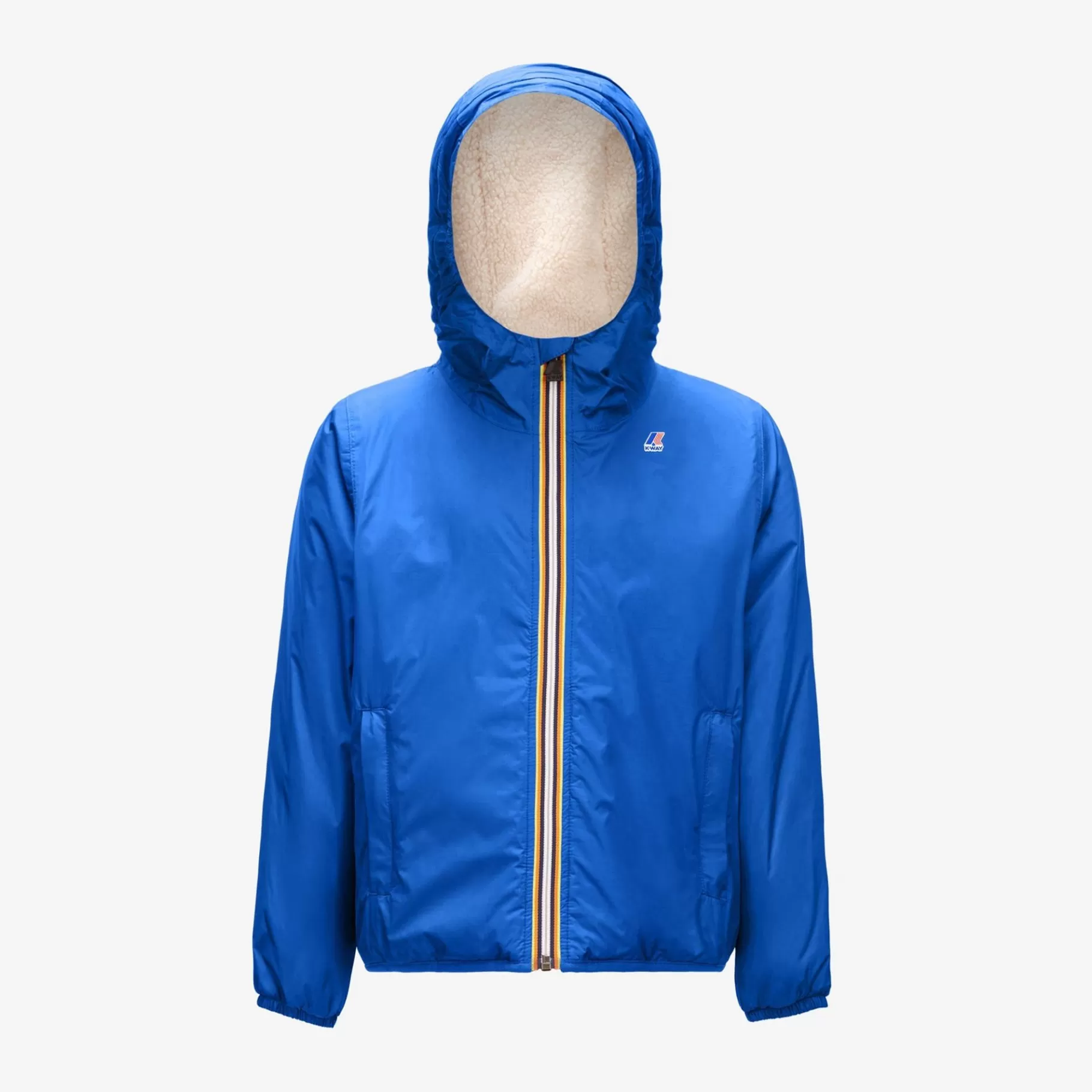 Coats And Long Jackets*K-WAY P. Le Vrai 3.0 Claude Orsetto - Jackets - Mid - Kid Unisex - Ecru-Blue Royal Marine