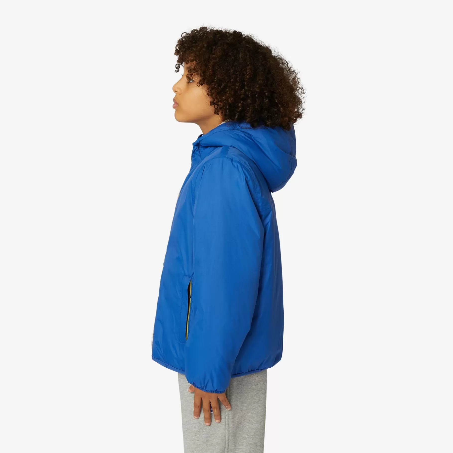 Coats And Long Jackets*K-WAY P. Le Vrai 3.0 Claude Orsetto - Jackets - Mid - Kid Unisex - Ecru-Blue Royal Marine