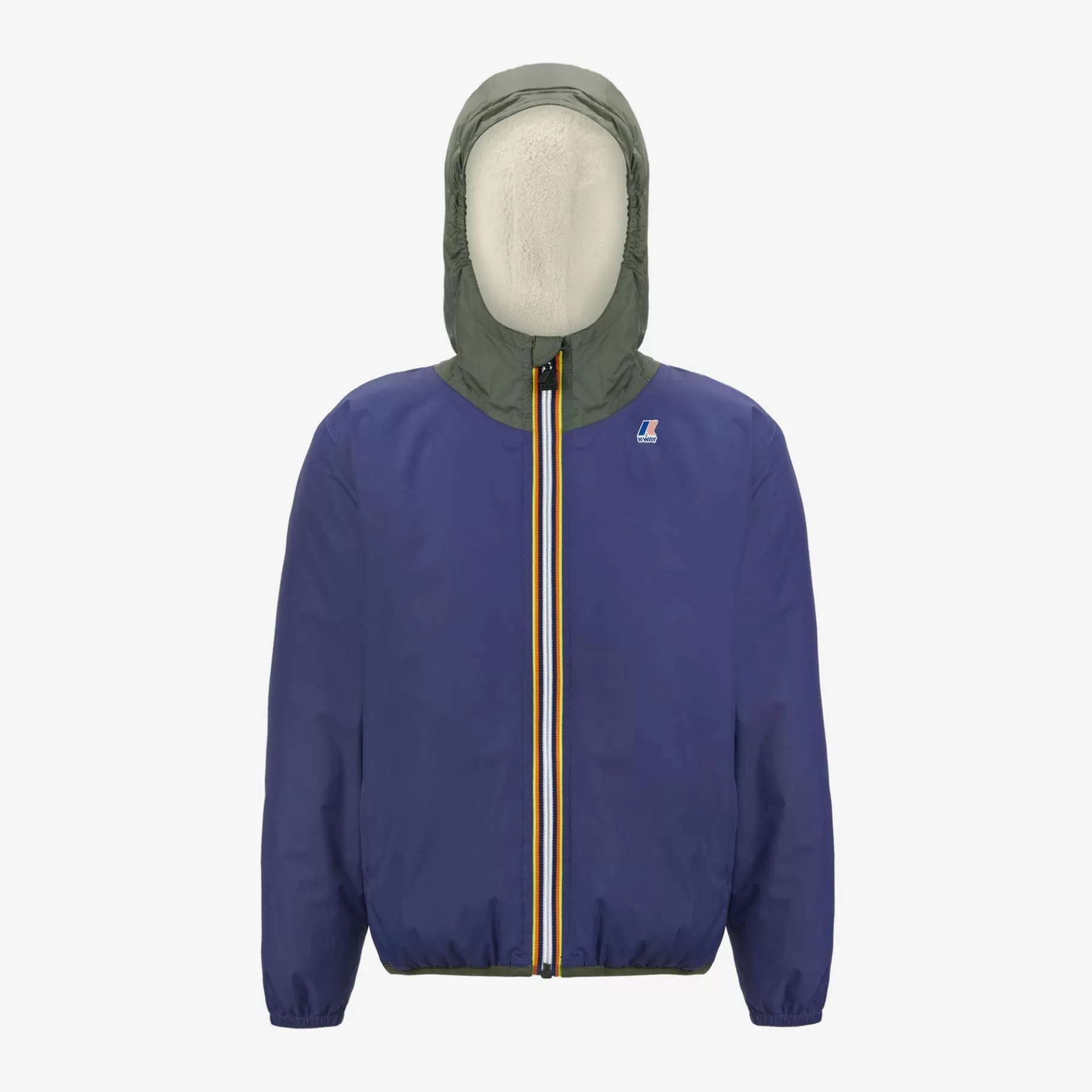 Coats And Long Jackets*K-WAY P. Le Vrai 3.0 Claude Orsetto - Jackets - Mid - Kid Unisex - Ecru-Green B-Blue M