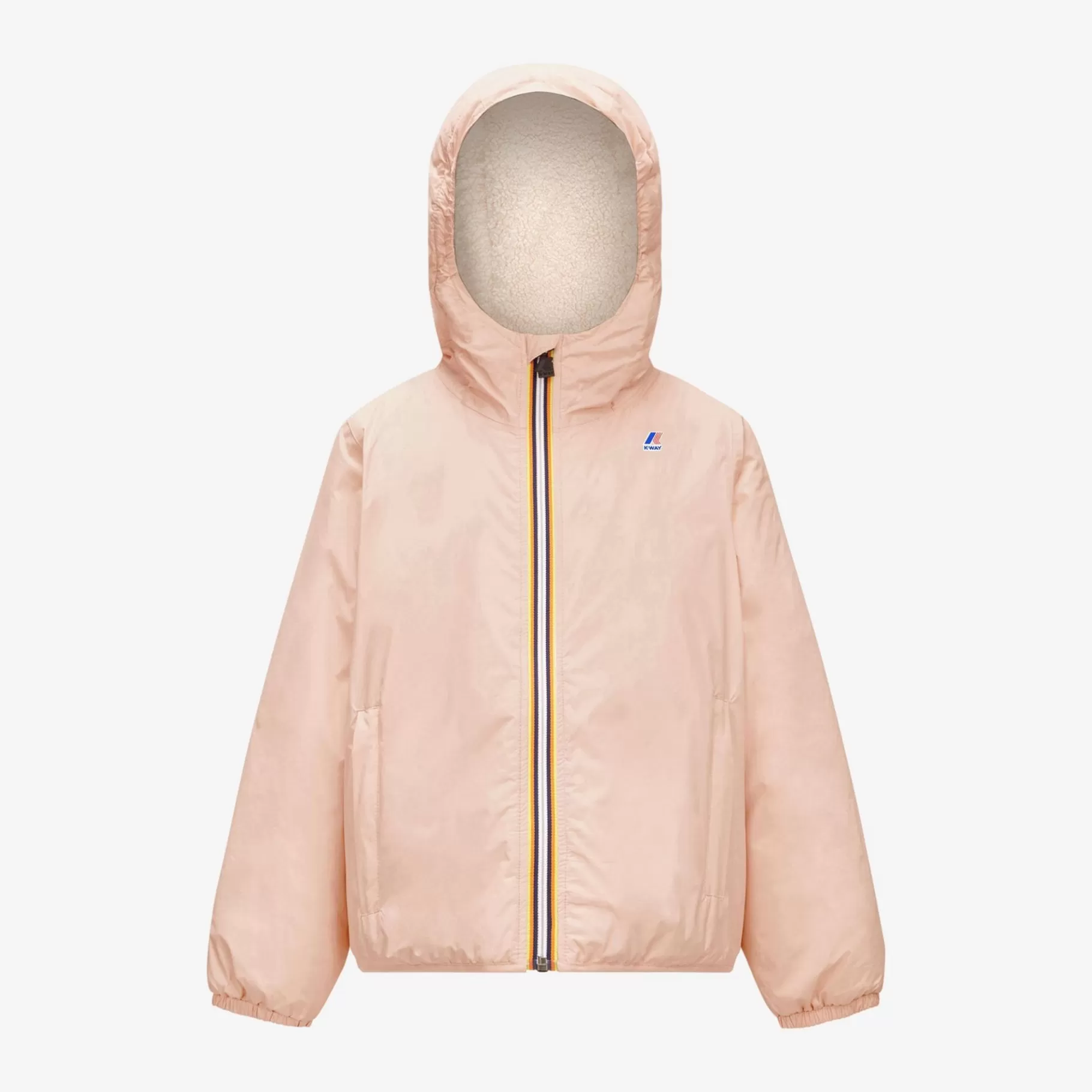 Coats And Long Jackets*K-WAY P. Le Vrai 3.0 Claude Orsetto - Jackets - Mid - Kid Unisex - Ecru-Pink Intense
