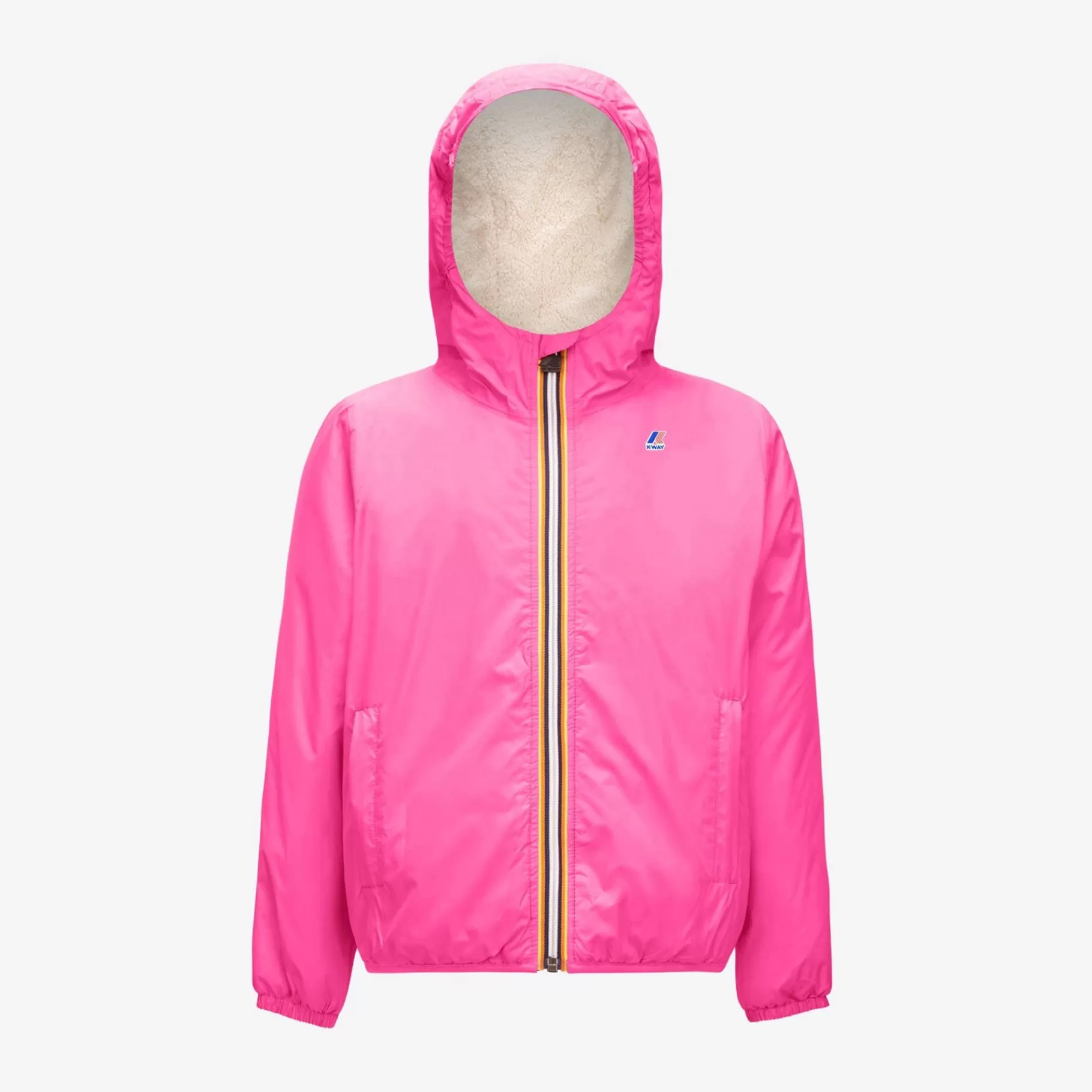 Coats And Long Jackets*K-WAY P. Le Vrai 3.0 Claude Orsetto - Jackets - Mid - Kid Unisex - Ecru-Pink Intense
