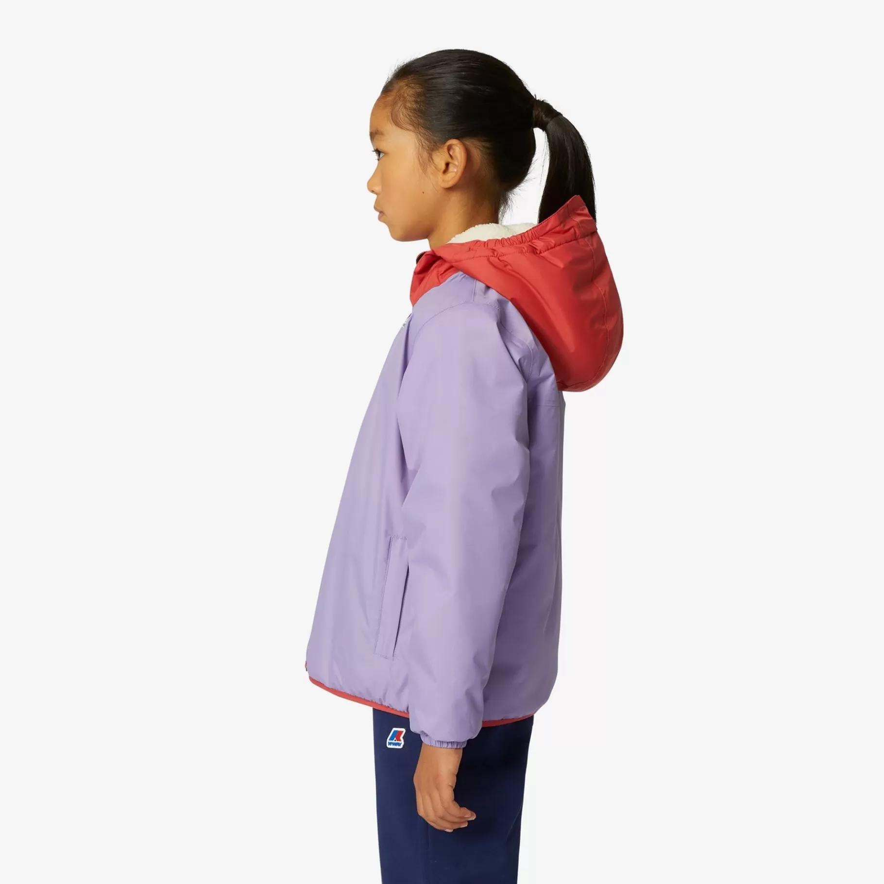 Le Vrai Classic*K-WAY P. Le Vrai 3.0 Claude Orsetto - Jackets - Mid - Kid Unisex - Ecru-Red J-Violet L
