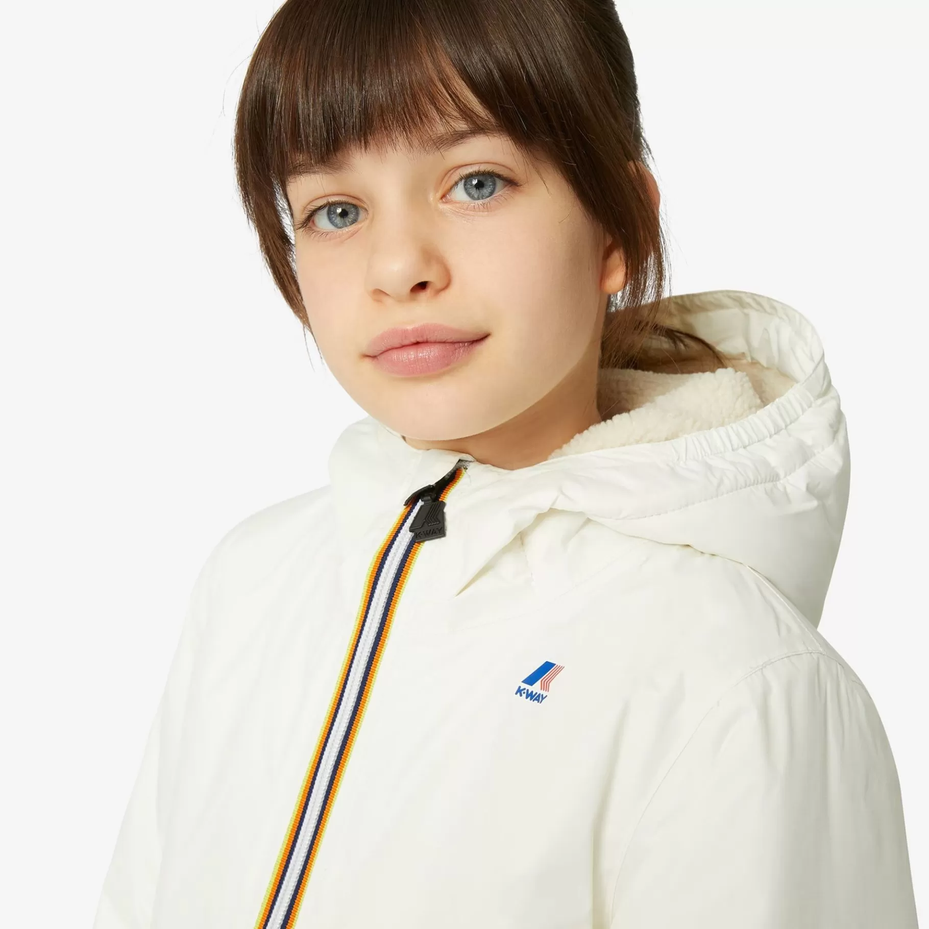 Coats And Long Jackets*K-WAY P. Le Vrai 3.0 Claude Orsetto - Jackets - Mid - Kid Unisex - Ecru-White
