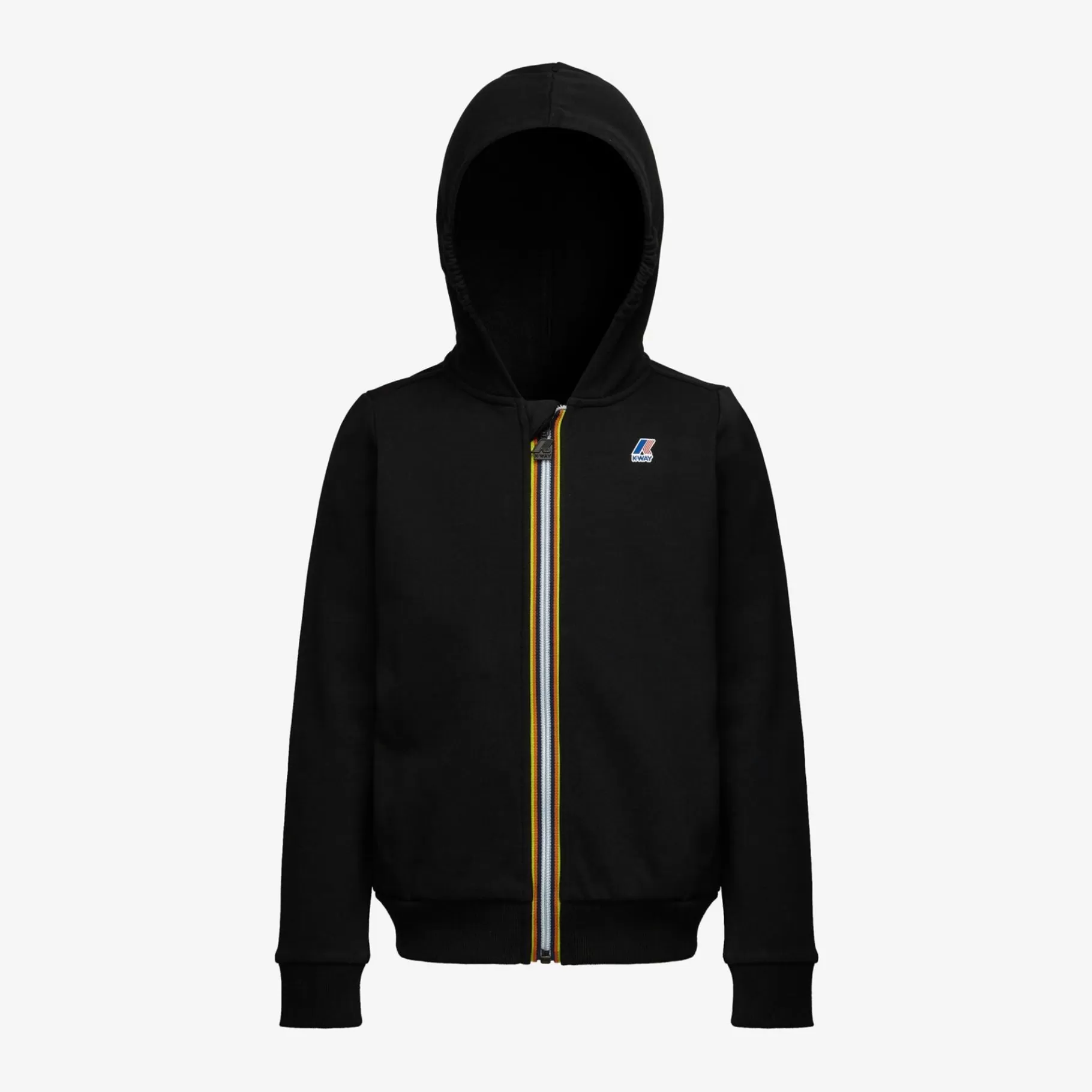 Hoodies And Sweaters*K-WAY P. Le Vrai Arnel Poly Cotton - Fleece - Jacket - Kid Unisex - Black Pure