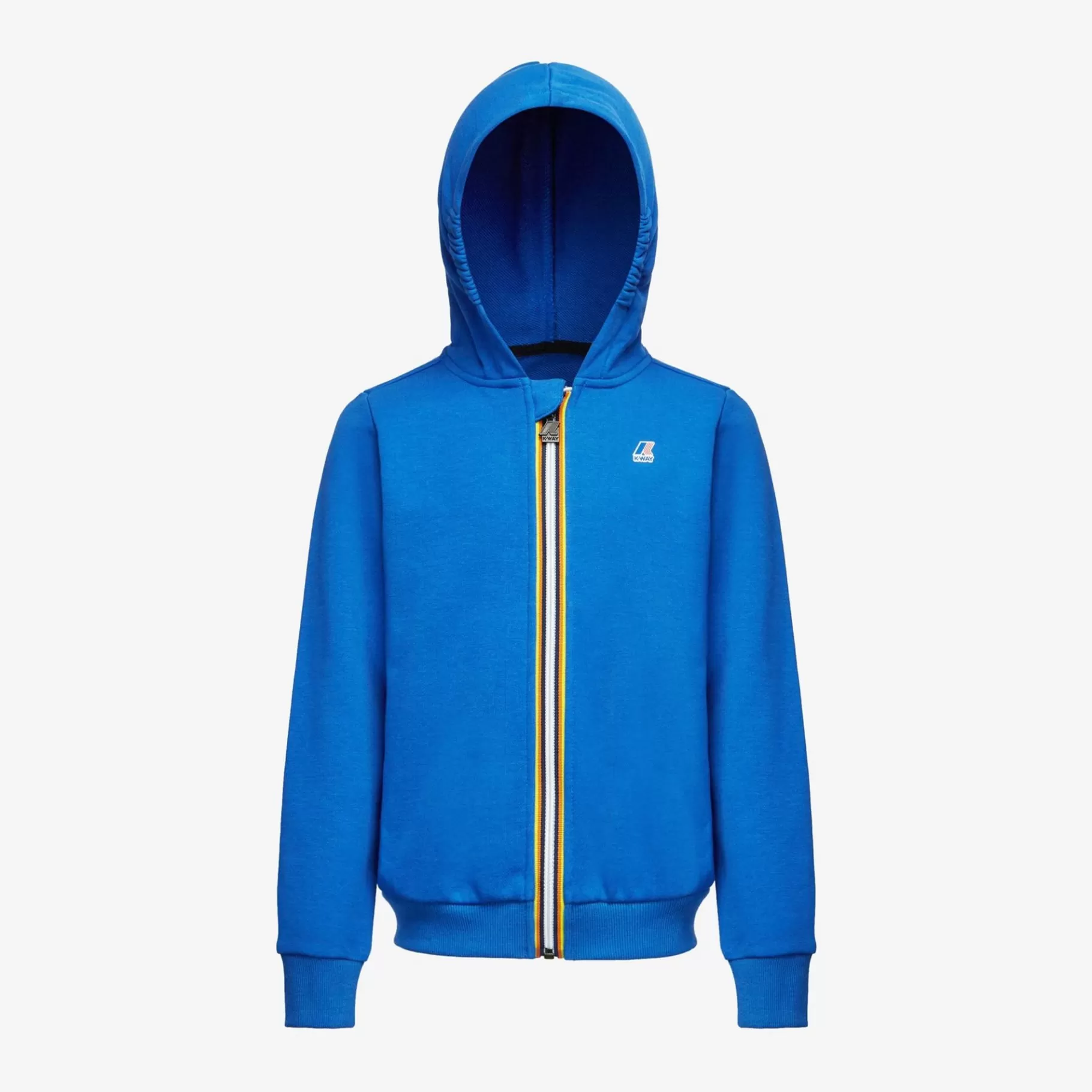 Hoodies And Sweaters*K-WAY P. Le Vrai Arnel Poly Cotton - Fleece - Jacket - Kid Unisex - Blue Royal Marine