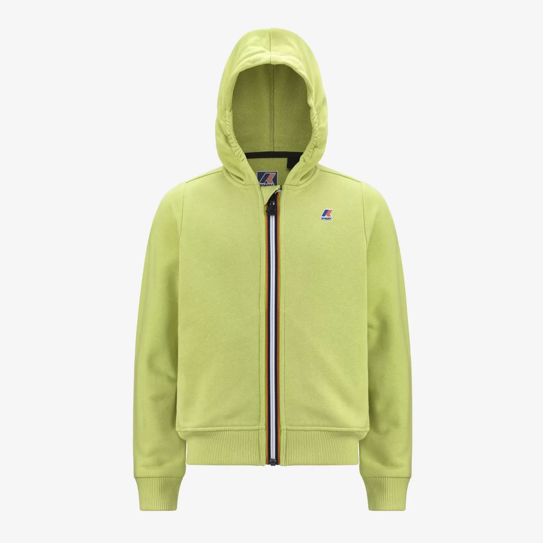 Hoodies And Sweaters*K-WAY P. Le Vrai Arnel Poly Cotton - Fleece - Jacket - Kid Unisex - Green Celery