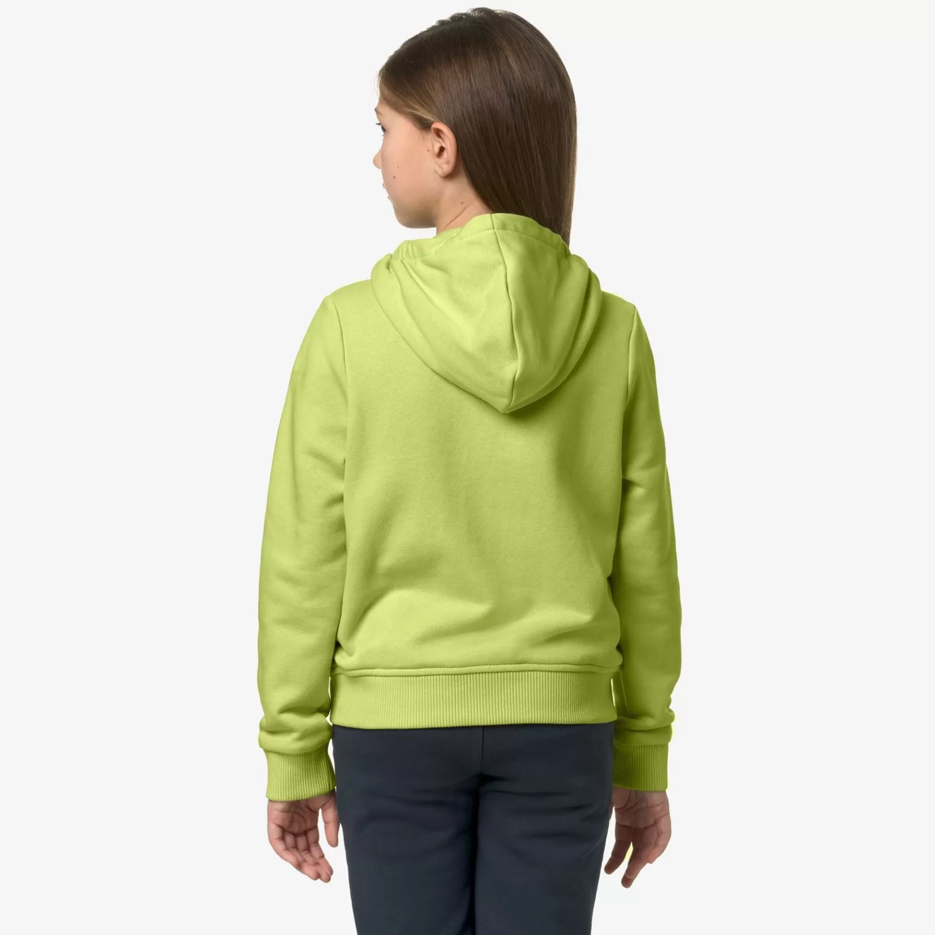 Hoodies And Sweaters*K-WAY P. Le Vrai Arnel Poly Cotton - Fleece - Jacket - Kid Unisex - Green Celery