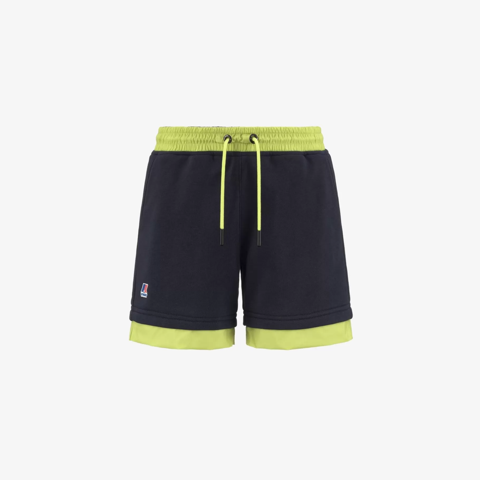 Shorts*K-WAY P. Le Vrai Nest Nylon Pc - Shorts - Sportshorts - Kid Unisex - Blue Depth-Green Celery