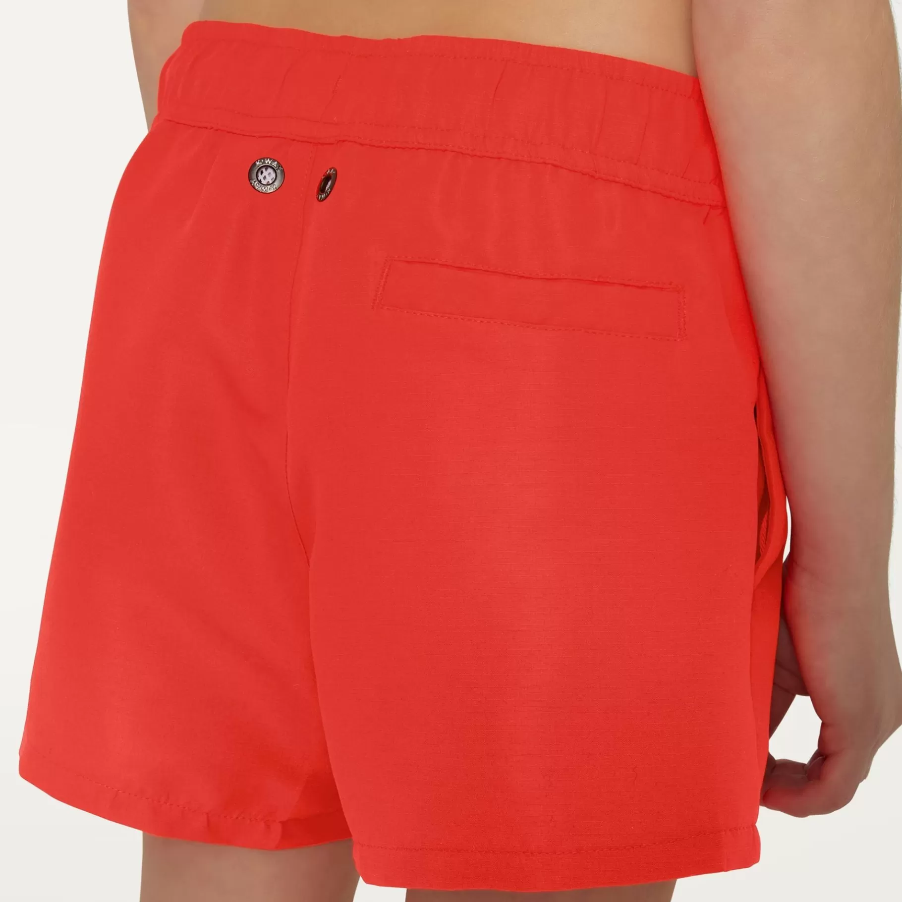 Swimwear*K-WAY P. Le Vrai Olivier Fluo - Bathing Suits - Swimming Trunk - Boy - Red Papavero