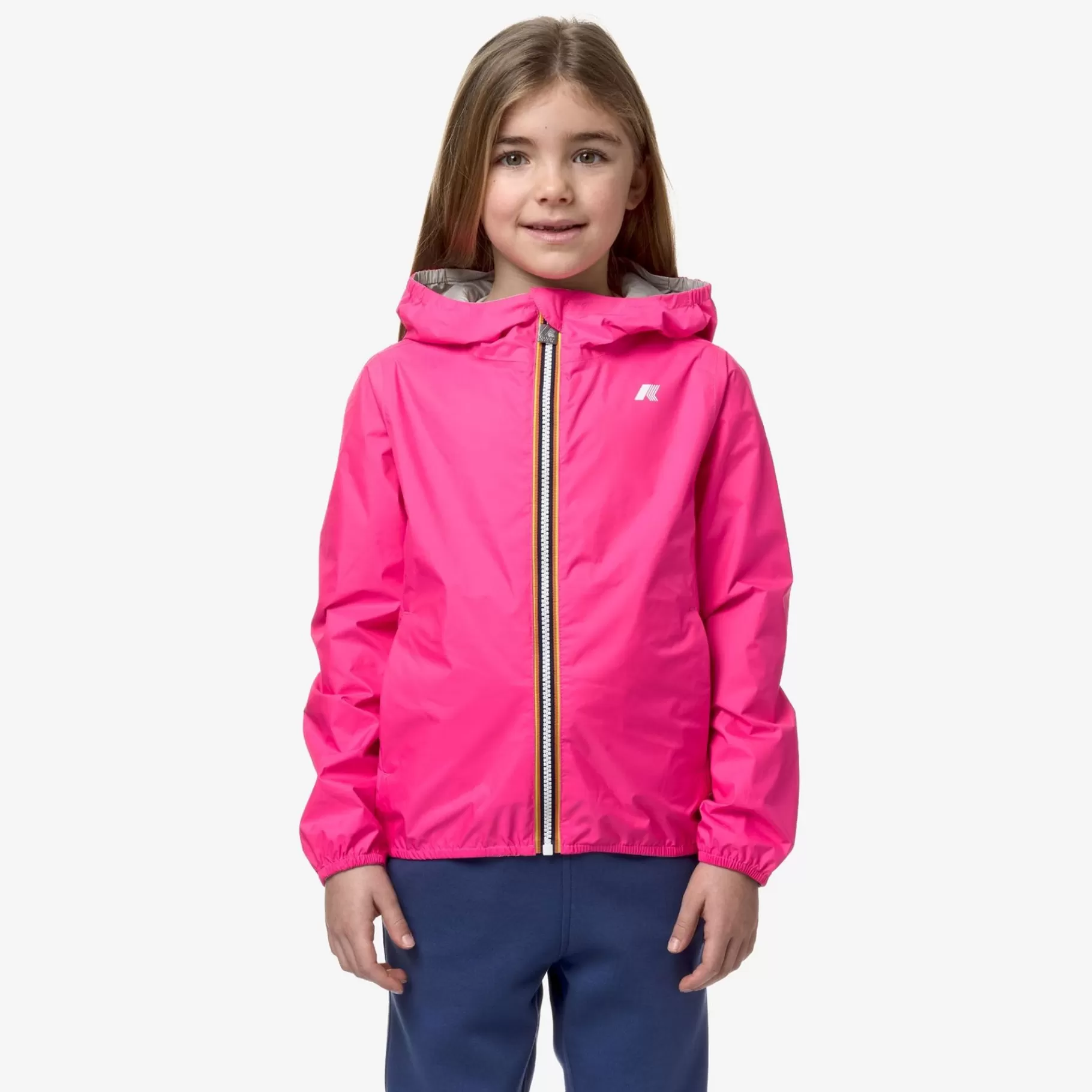 Short Jackets*K-WAY P. Lily Eco Plus Reversible Fluo - Jackets - Short - Girl - Fucsia Fluo