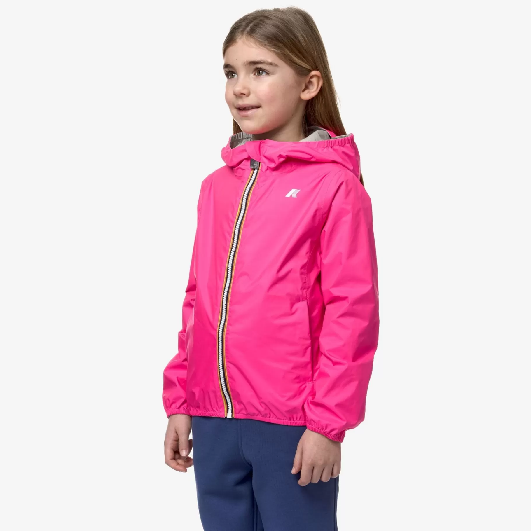 Short Jackets*K-WAY P. Lily Eco Plus Reversible Fluo - Jackets - Short - Girl - Fucsia Fluo