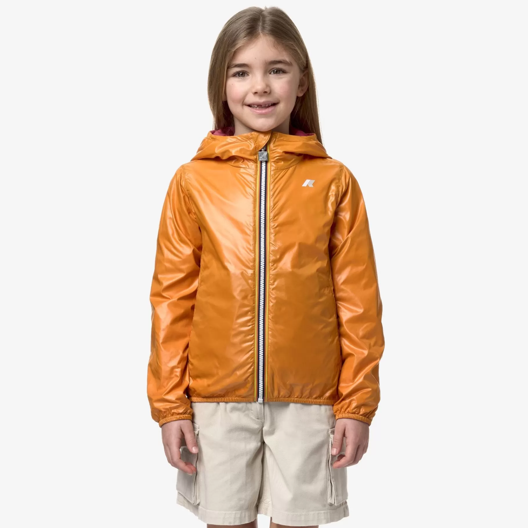 Short Jackets*K-WAY P. Lily Plus.2 Reversible - Jackets - Short - Girl - Dk Pink-Orange Md
