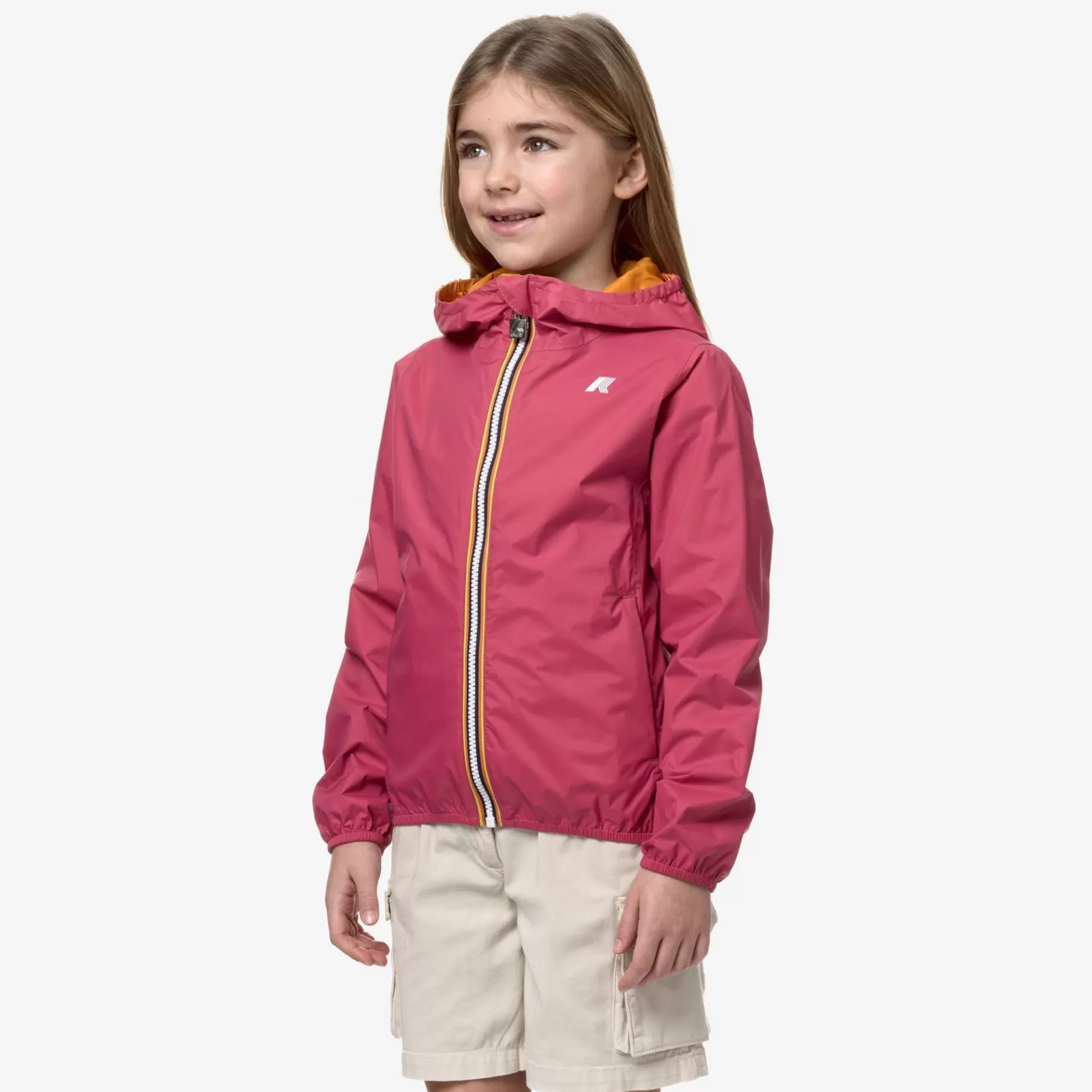 Short Jackets*K-WAY P. Lily Plus.2 Reversible - Jackets - Short - Girl - Dk Pink-Orange Md