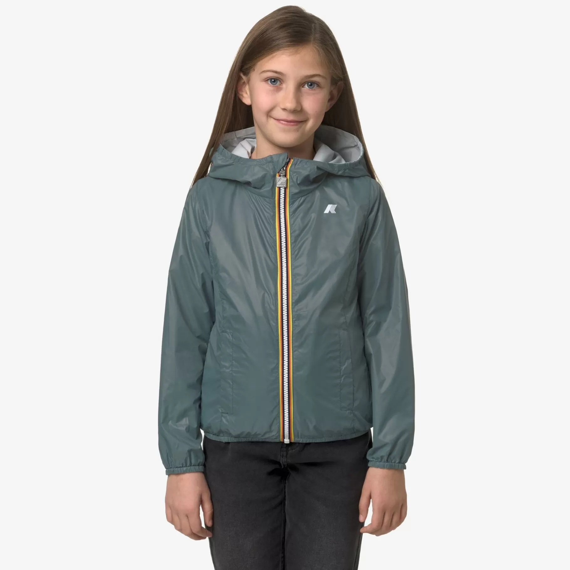 Short Jackets*K-WAY P. Lily Plus.2 Reversible - Jackets - Short - Girl - Grey S-Green P