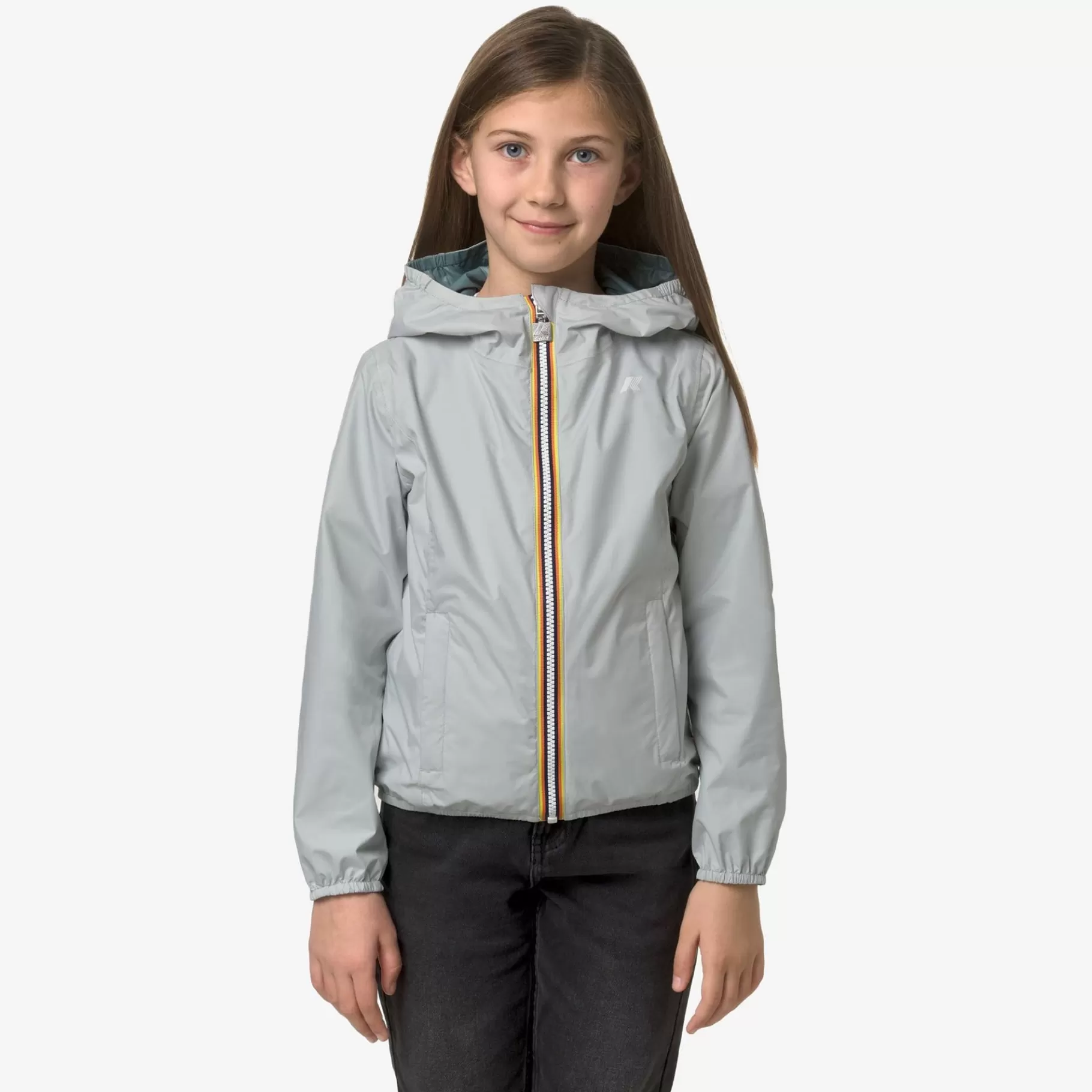 Short Jackets*K-WAY P. Lily Plus.2 Reversible - Jackets - Short - Girl - Grey S-Green P