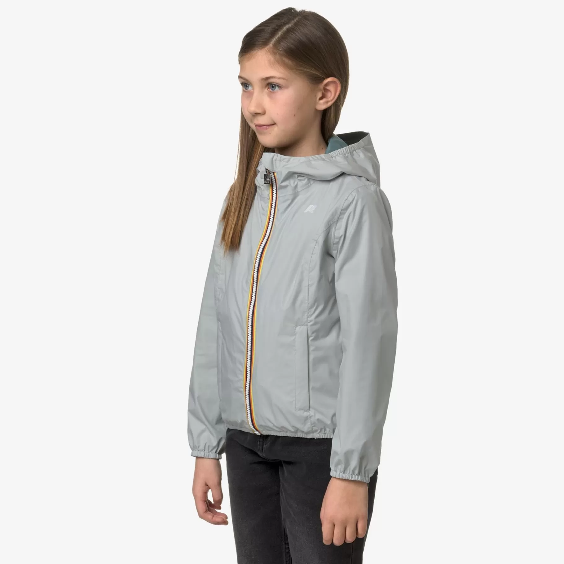 Short Jackets*K-WAY P. Lily Plus.2 Reversible - Jackets - Short - Girl - Grey S-Green P