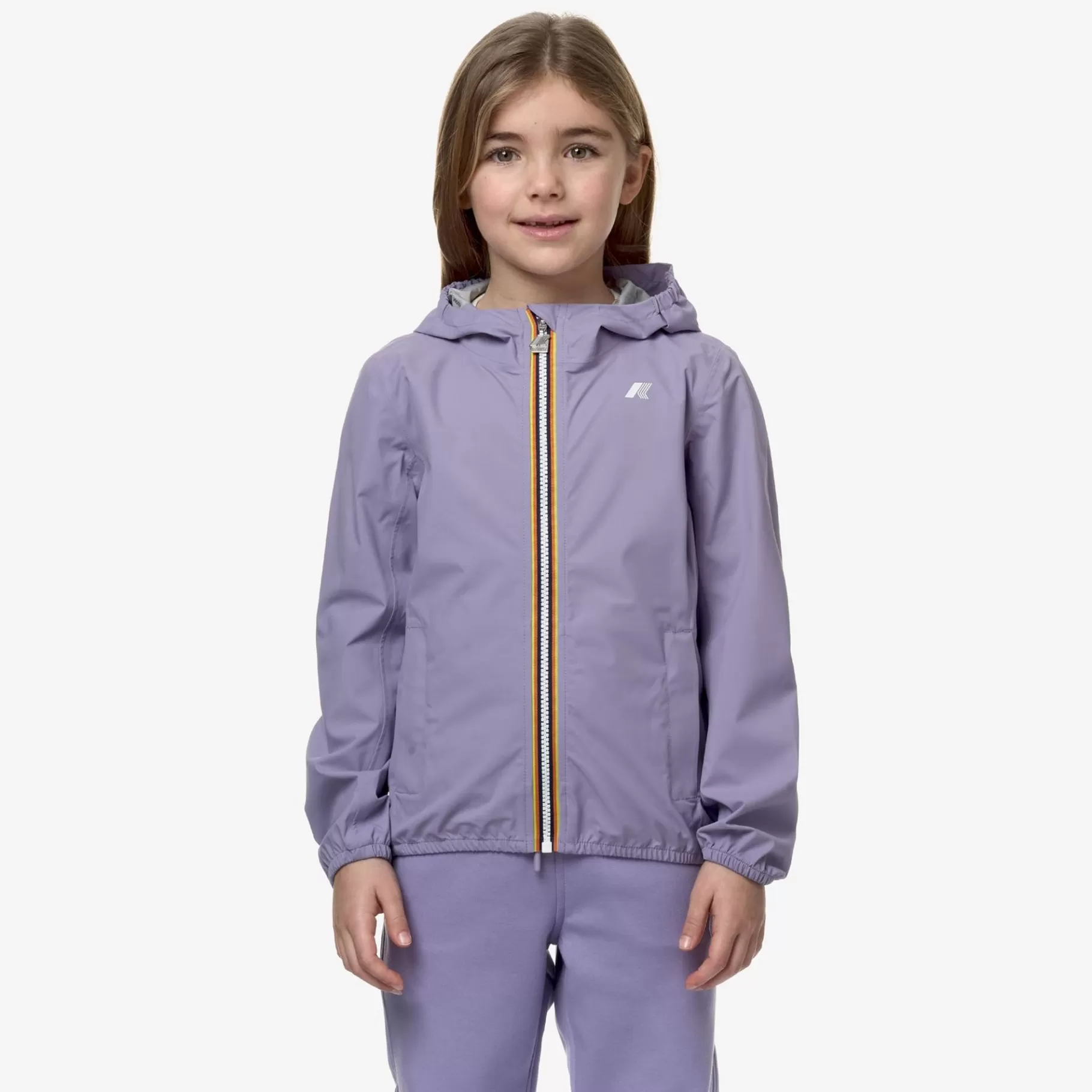 Short Jackets*K-WAY P. Lily Stretch Dot - Jackets - Short - Girl - Violet Glicine