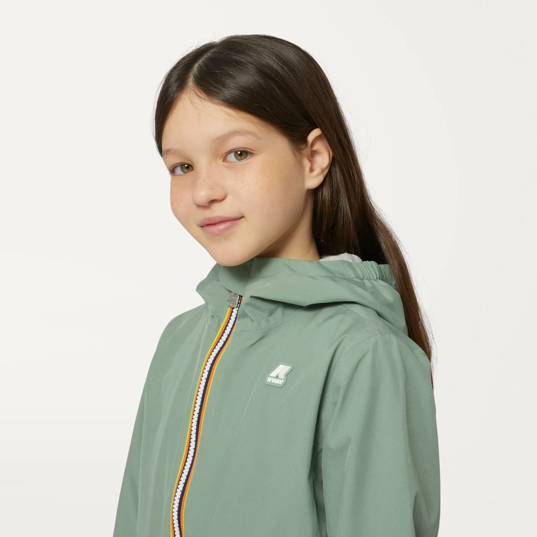 Short Jackets*K-WAY P. Lily Stretch Poly Jersey - Jackets - Short - Girl - Green Fjord