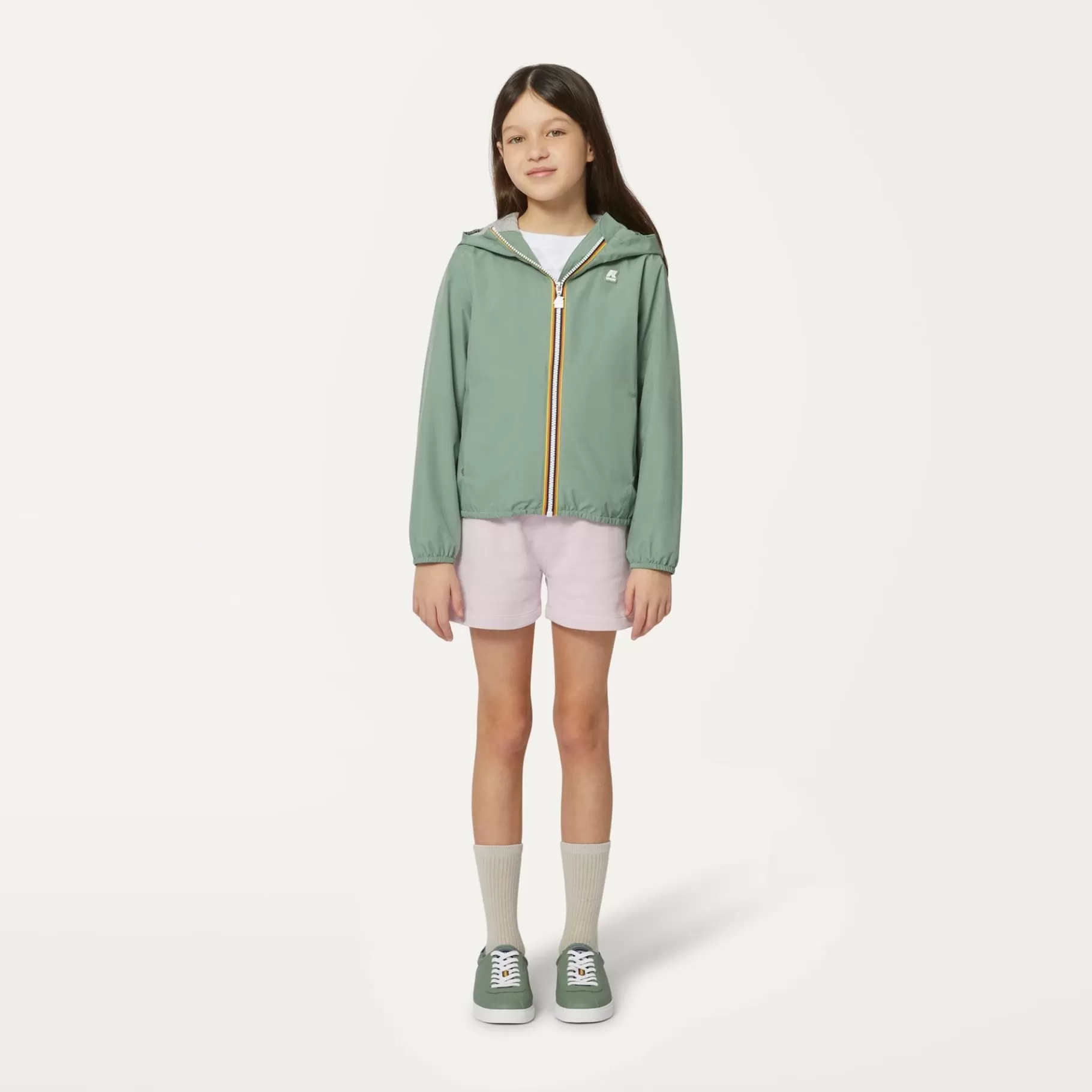 Short Jackets*K-WAY P. Lily Stretch Poly Jersey - Jackets - Short - Girl - Green Fjord