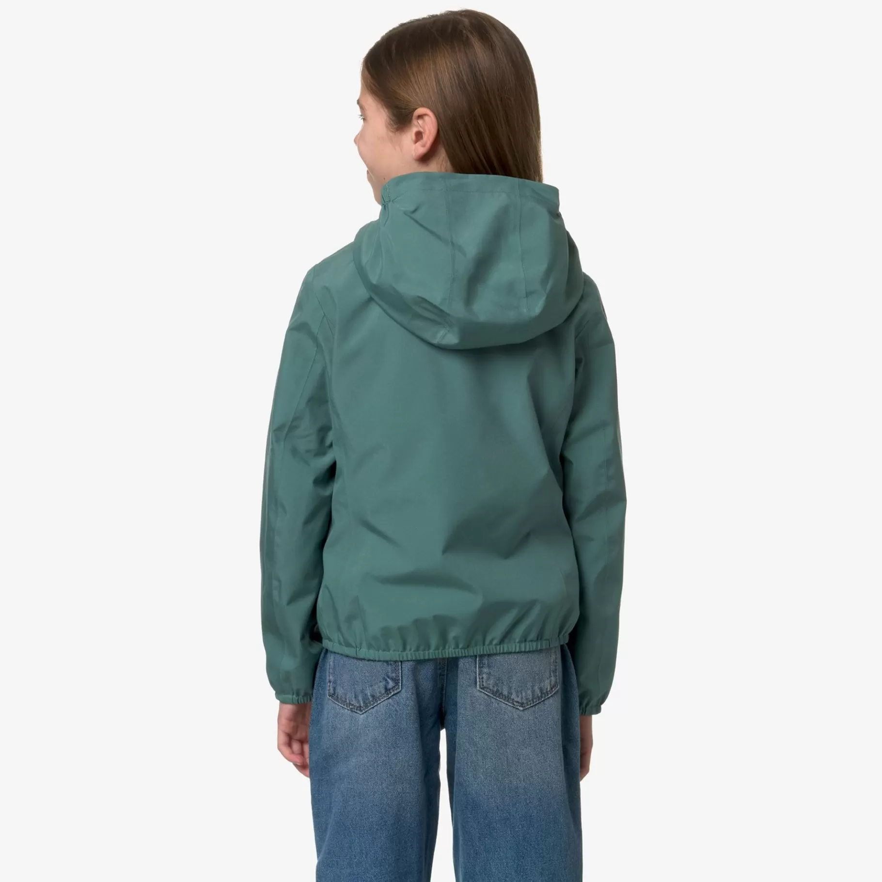 Short Jackets*K-WAY P. Lily Stretch Poly Jersey - Jackets - Short - Girl - Green Palm