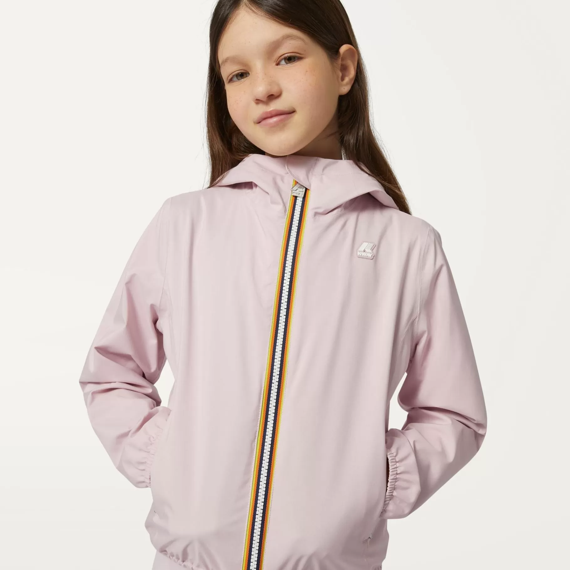 Short Jackets*K-WAY P. Lily Stretch Poly Jersey - Jackets - Short - Girl - Pink Rose