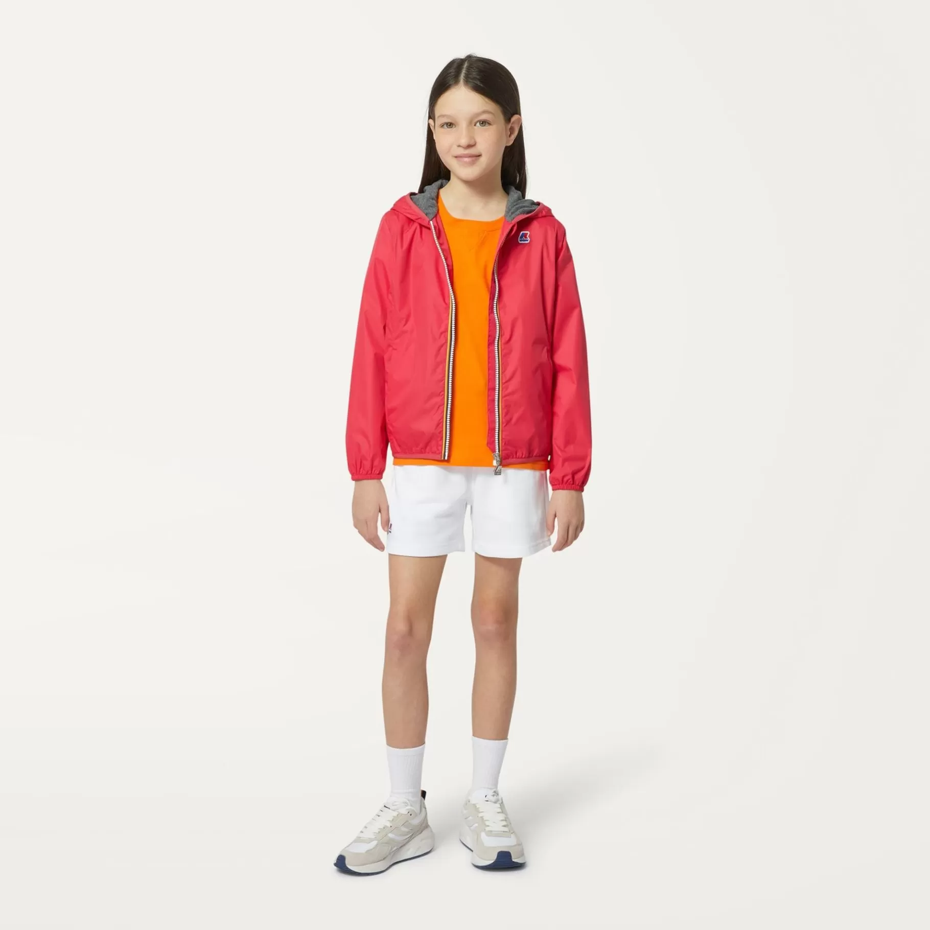 Short Jackets*K-WAY P. Lily Stretch Poly Jersey - Jackets - Short - Girl - Red Berry