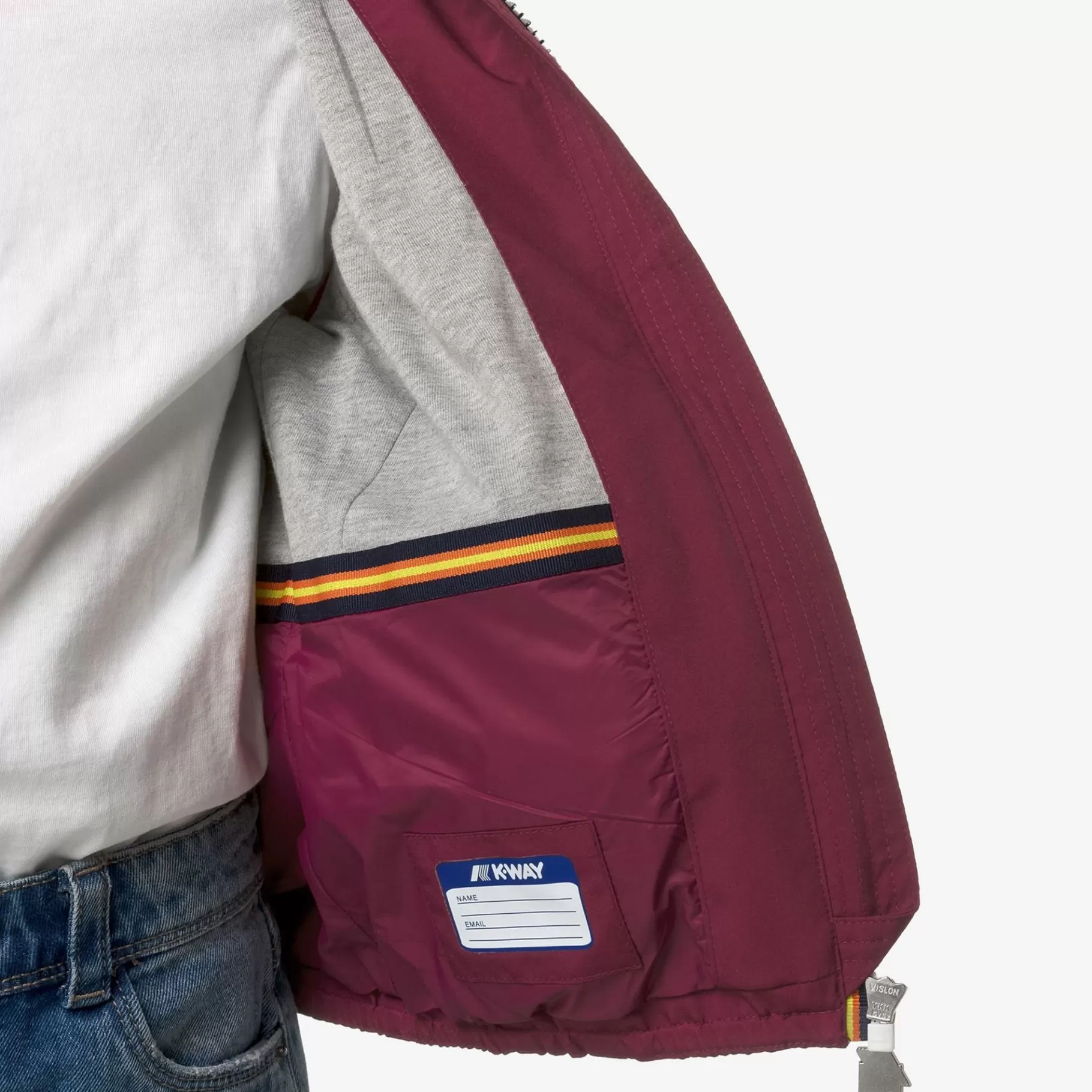 Short Jackets*K-WAY P. Lily Stretch Poly Jersey - Jackets - Short - Girl - Red Dk
