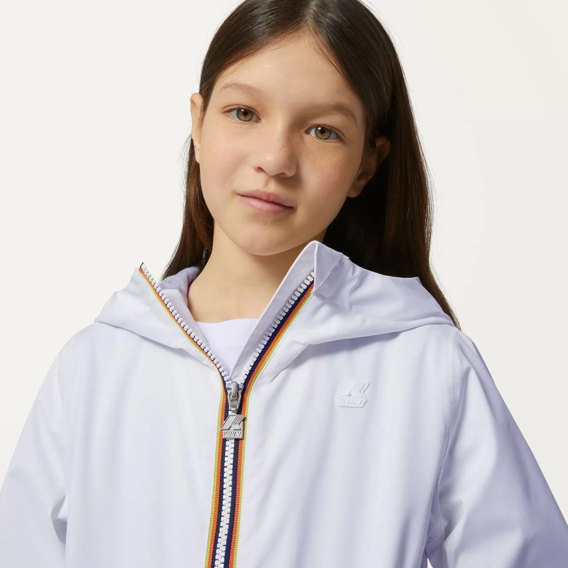 Short Jackets*K-WAY P. Lily Stretch Poly Jersey - Jackets - Short - Girl - White
