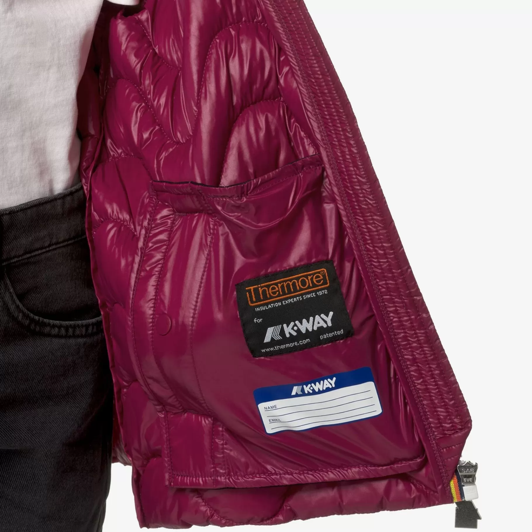 Short Jackets*K-WAY P. Madlaine Quilted Warm - Jackets - Short - Girl - Red Dk