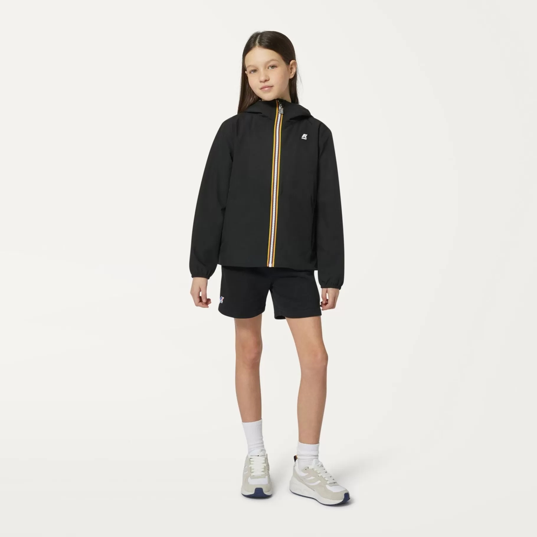 Coats And Long Jackets*K-WAY P. Marguerite Stretch Poly Jersey - Jackets - Mid - Girl - Black Pure