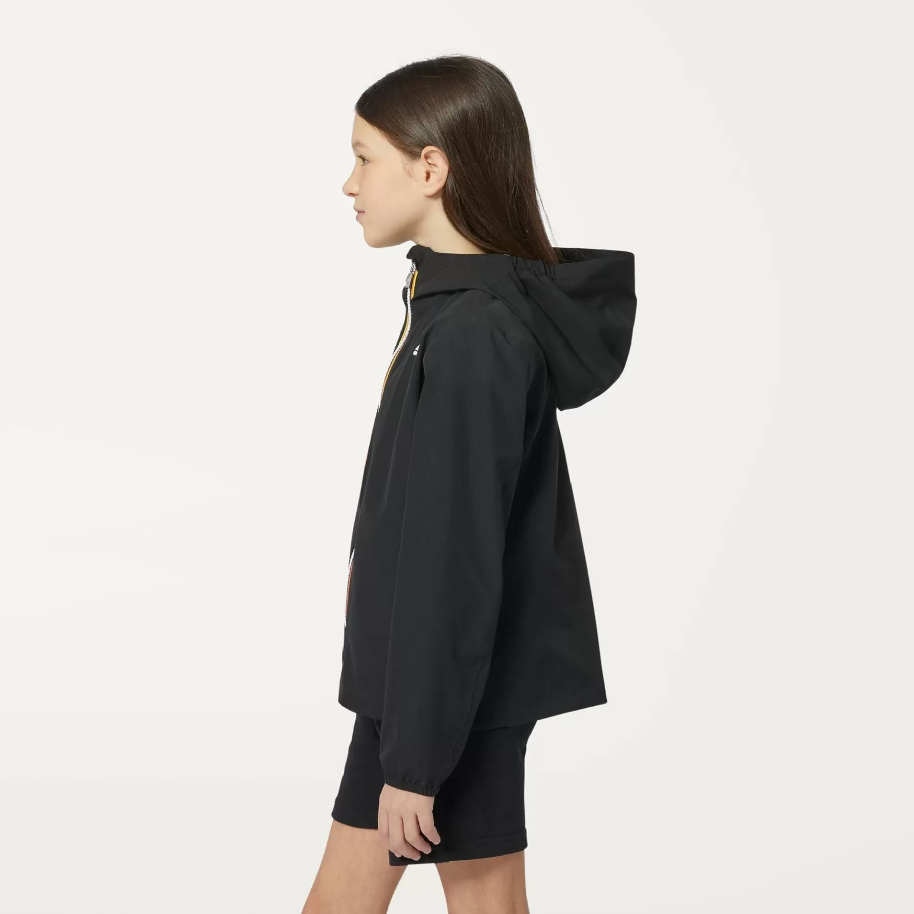 Coats And Long Jackets*K-WAY P. Marguerite Stretch Poly Jersey - Jackets - Mid - Girl - Black Pure