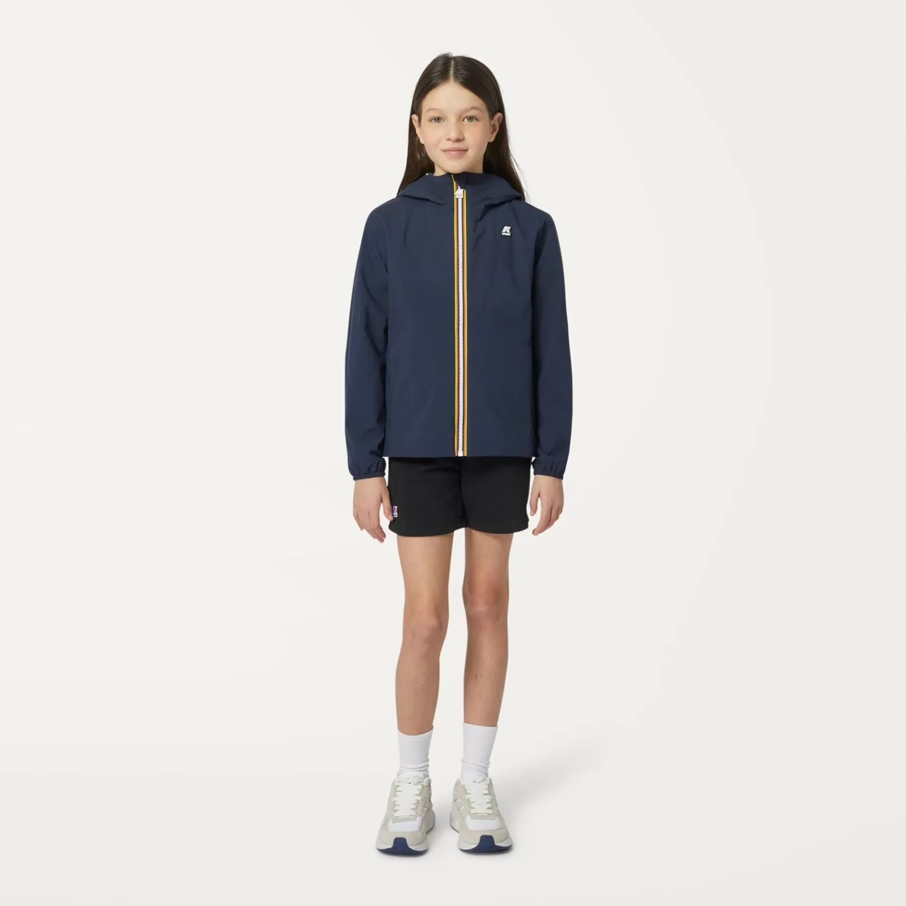 Coats And Long Jackets*K-WAY P. Marguerite Stretch Poly Jersey - Jackets - Mid - Girl - Blue Depth